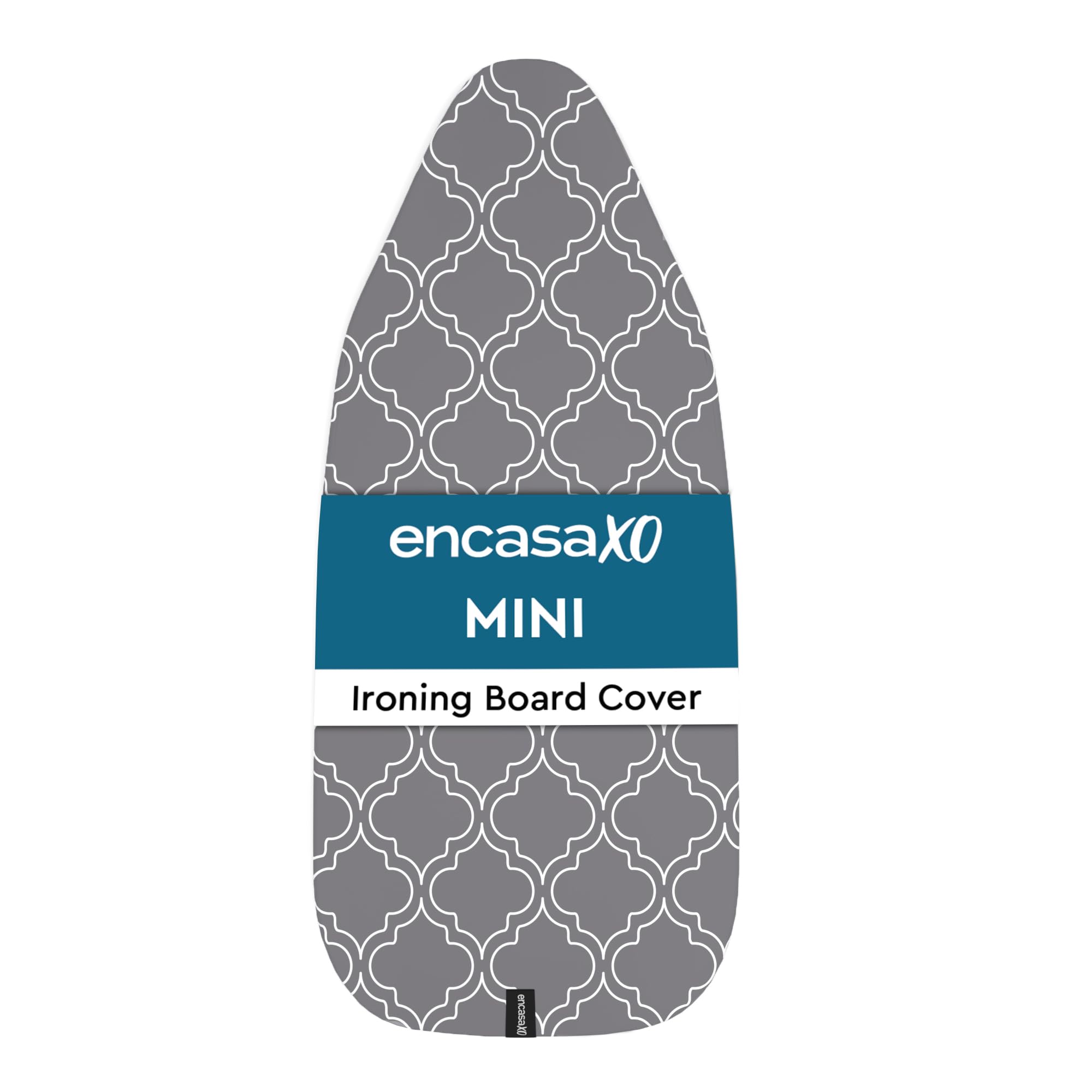 Encasa XO Ironing Board Covers and pad 125x46 cm- Thick 3mm Felt Padding, Drawstring Tightening & Lock, Heat Reflective, Scorch & Stain Resistant, for Wide Ironing Board - Grey Tiles — view 29