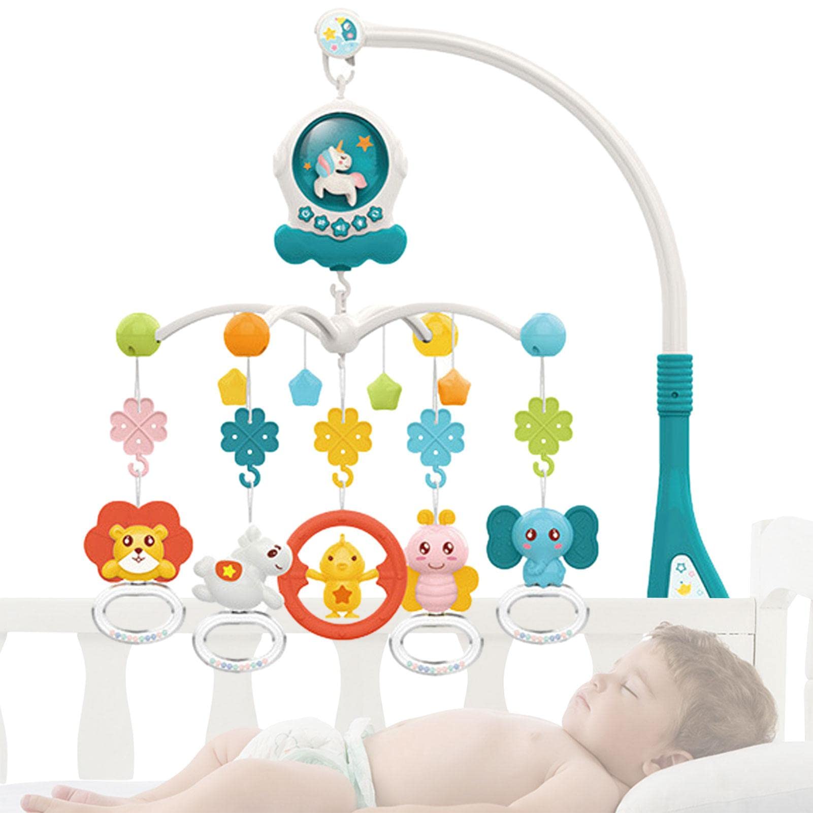Culla Giocattoli Hanging Mobile - Culla Giocattolo con Carillon | e proiettore per Bambini - Carillon per Staccabile con Oltre 600 ninne nanne, Giocattolo per Neonato