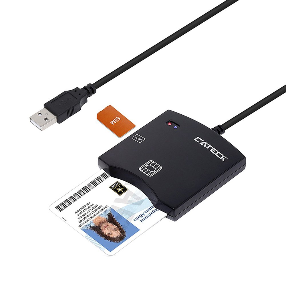 Cateck USB Smart Card Reader, Supporting many intelligent cards and SIM Card Reader