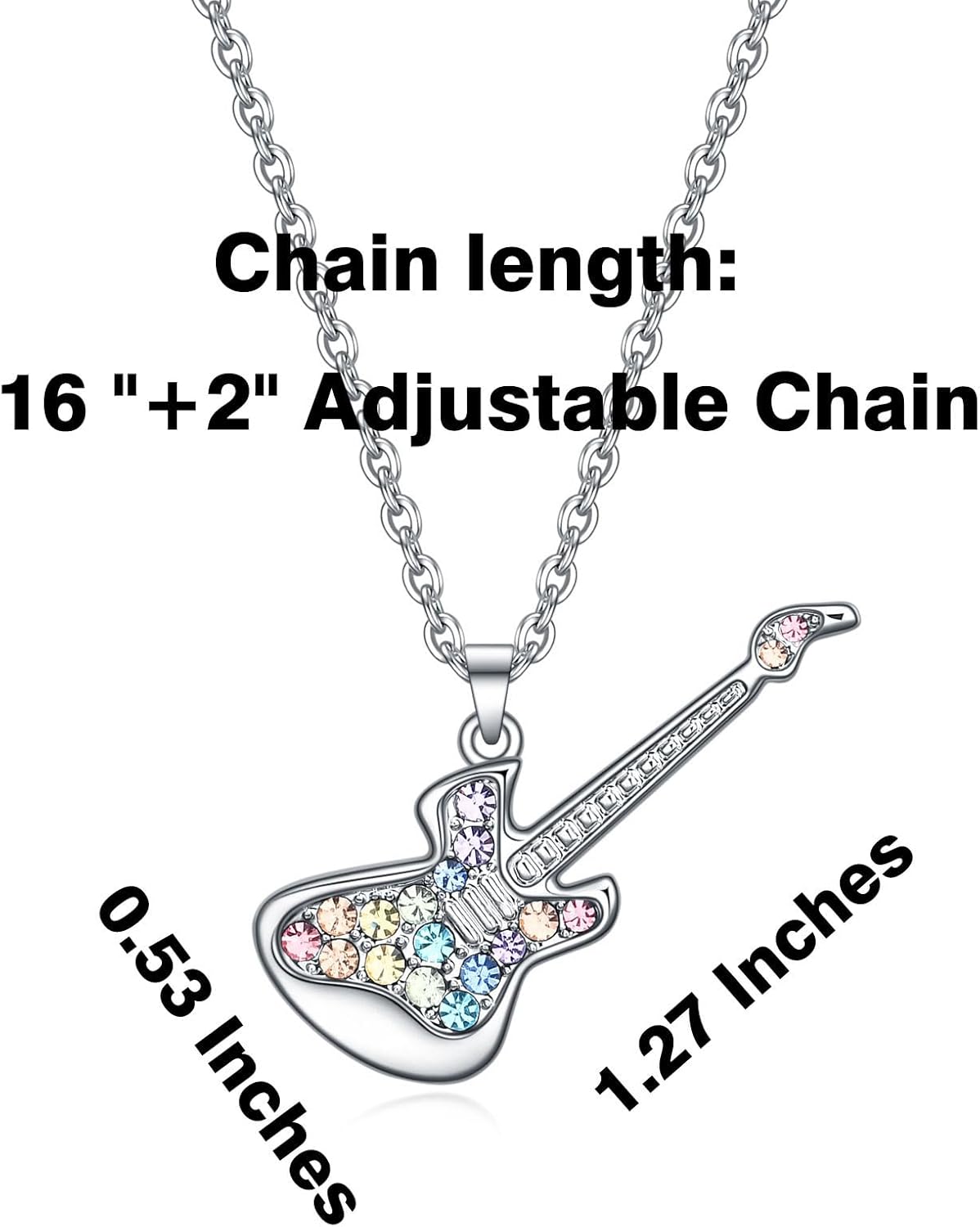 VEEHOO Violin/Guitar/Piano/Trumpet/Saxophone/Harp/Drum/Cello Necklace for Girls Women,Music Lover Jewelry Gifts for Women Girls - Image 2