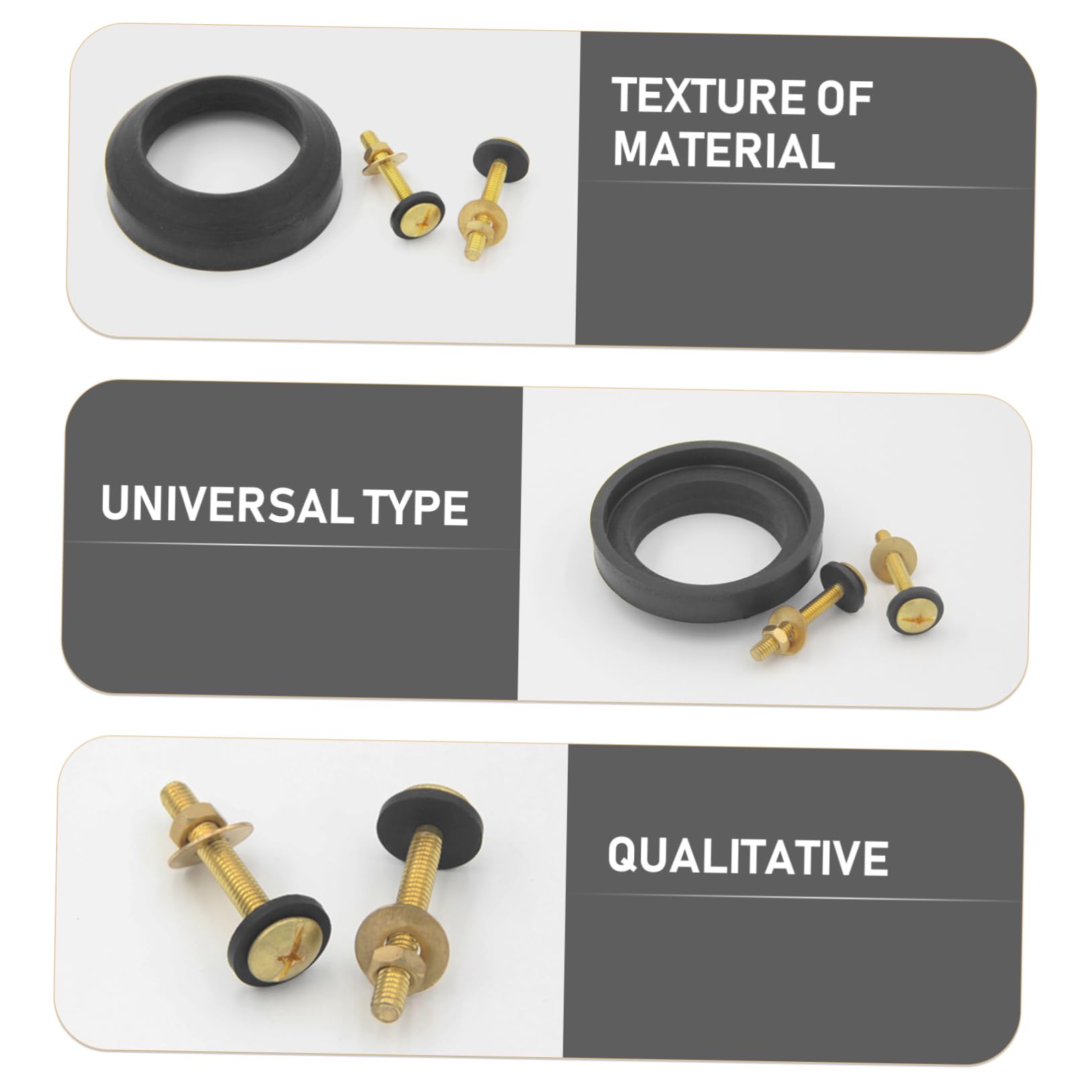 SHINEOFI 3 Set Guarnizioni per Kit Riparazione per Cisterni e Facile e Sicuro Accessori per Wc e Resistente Al