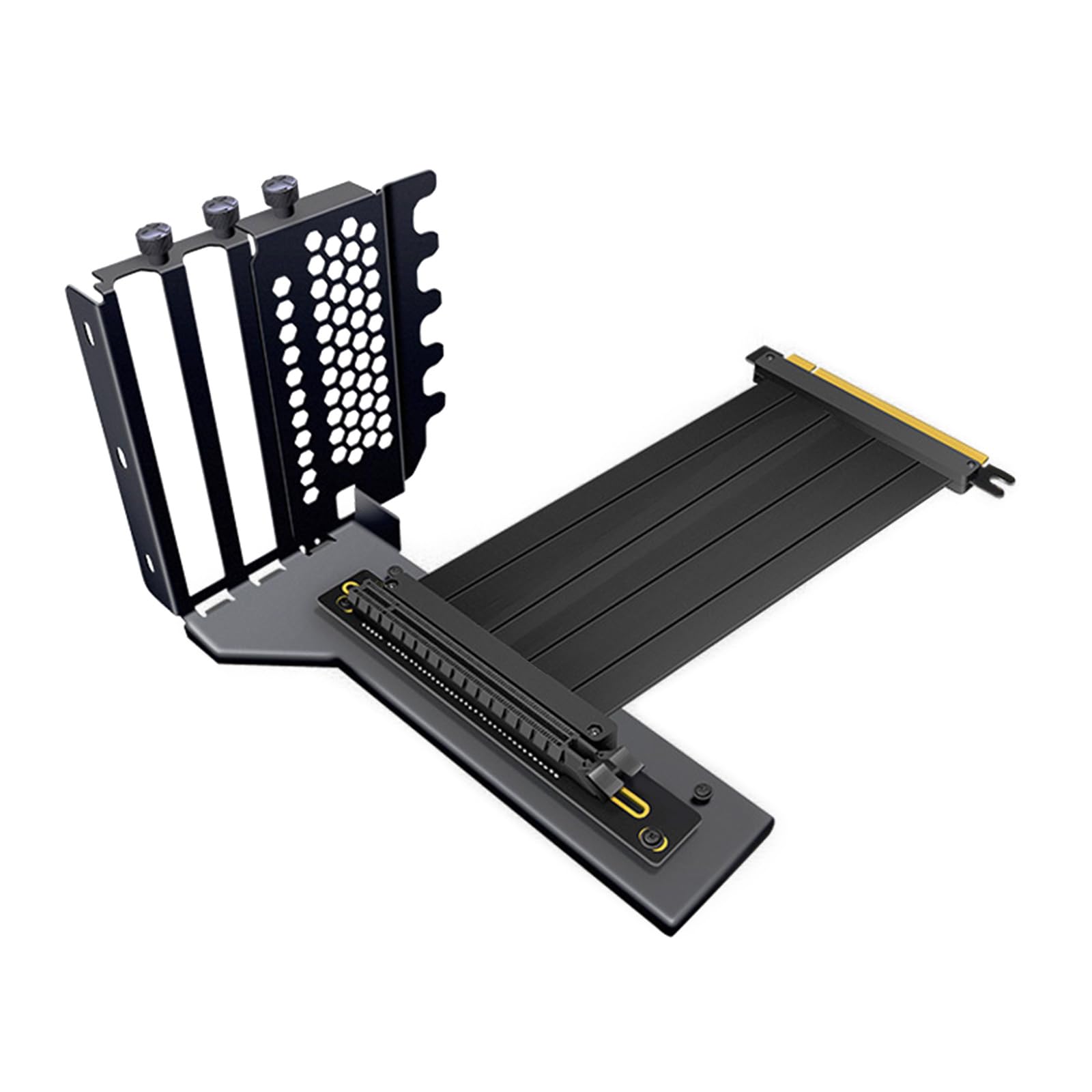 Soporte de ranura PCIE4.0 Soporte vertical para GPU para tarjeta gráfica, soporte de montaje de dirección con juego de cables PCIE4.0 X16