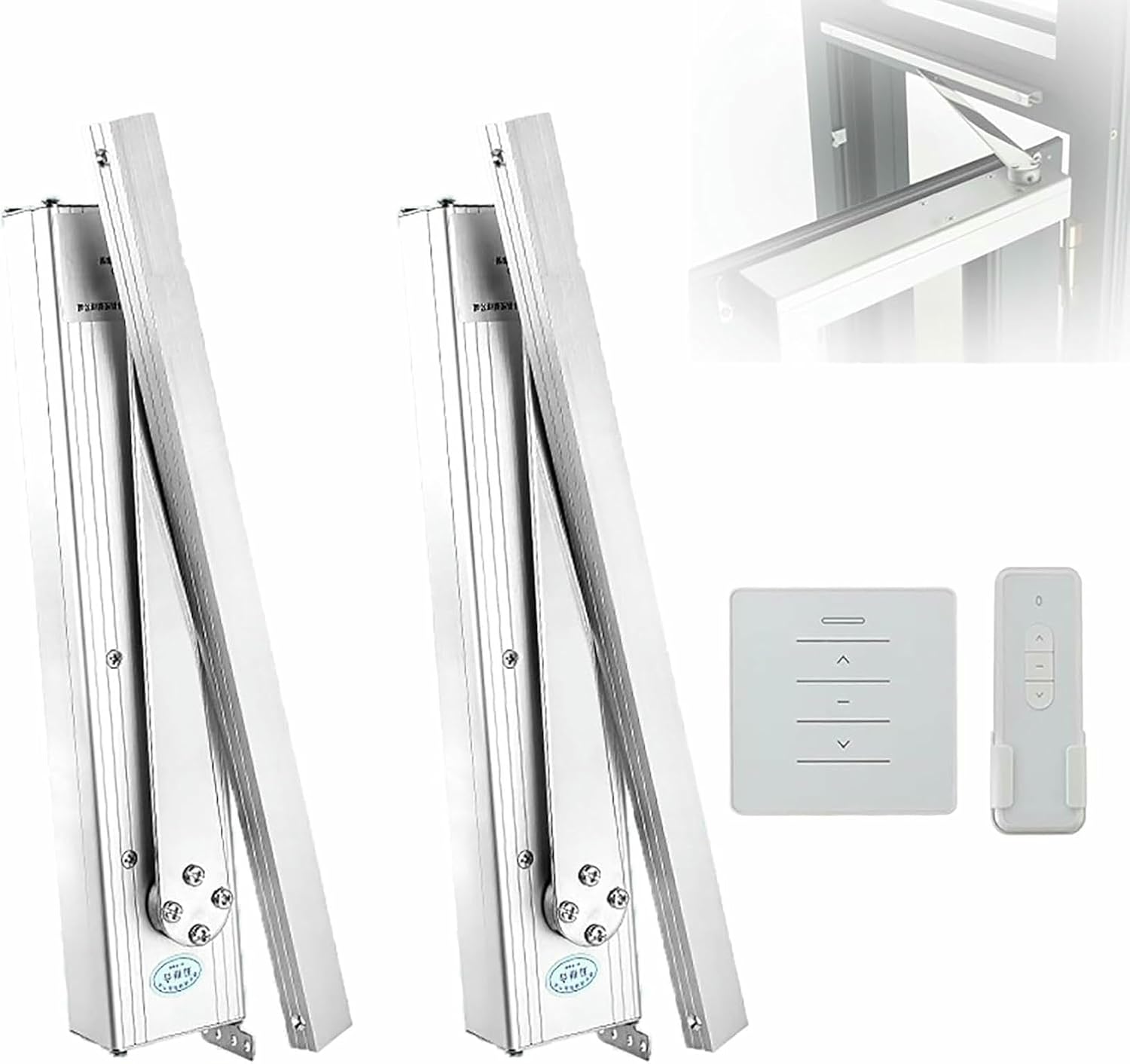 Automatic Window Closer Opener Electric Actuator for Casement Windows, Remote Control Drive for Greenhouse and Home Use, Solves Manual Operation Hassle