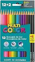 Ecolápis de cor, Multicolor Super, 11.1200N+2G, 12 cores + 2 lapis, 14 unidades, Multicor