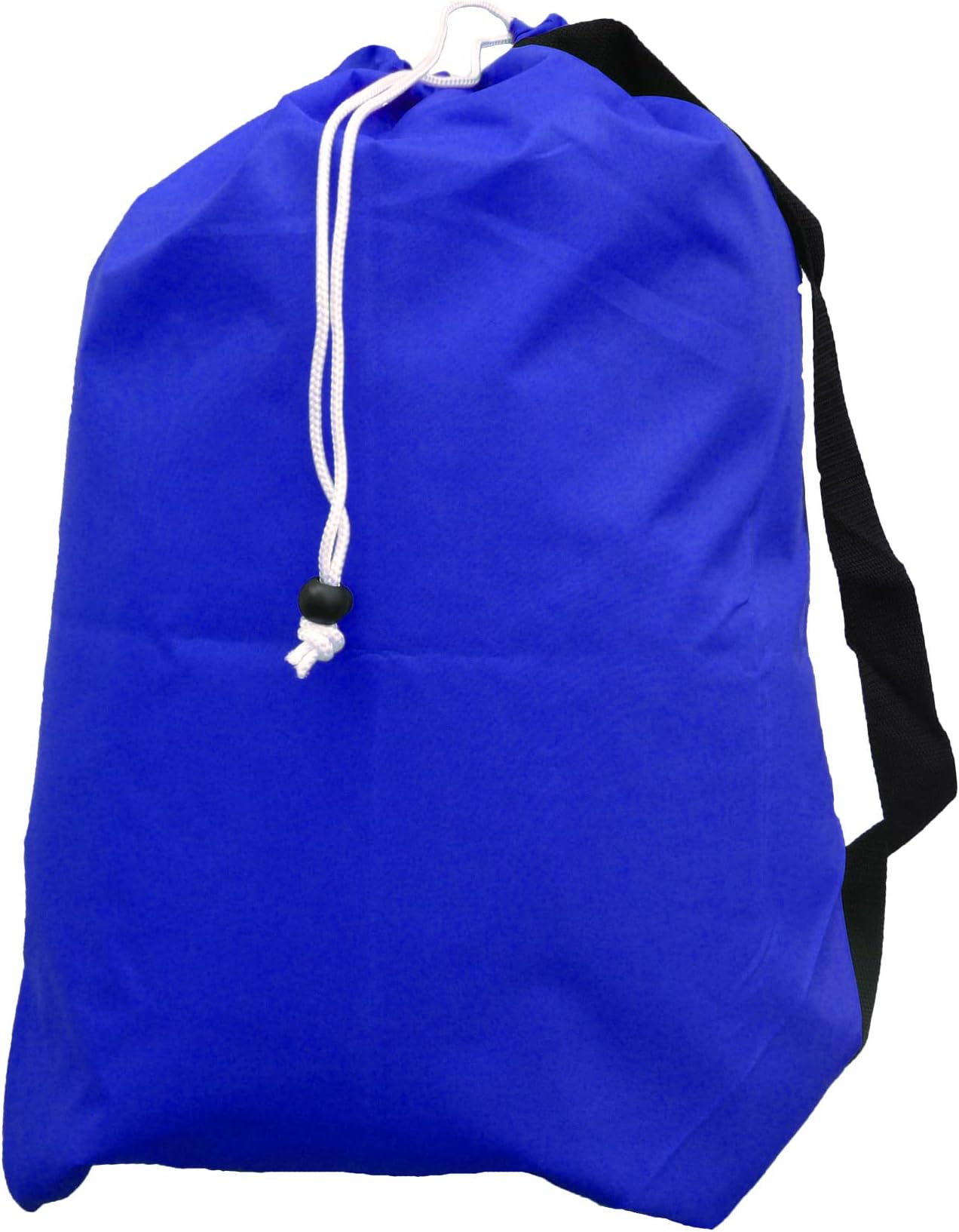 Small Laundry Bag with Drawstring, Carry Strap, Locking Closure, Color: Royal Blue, Size: 22x28