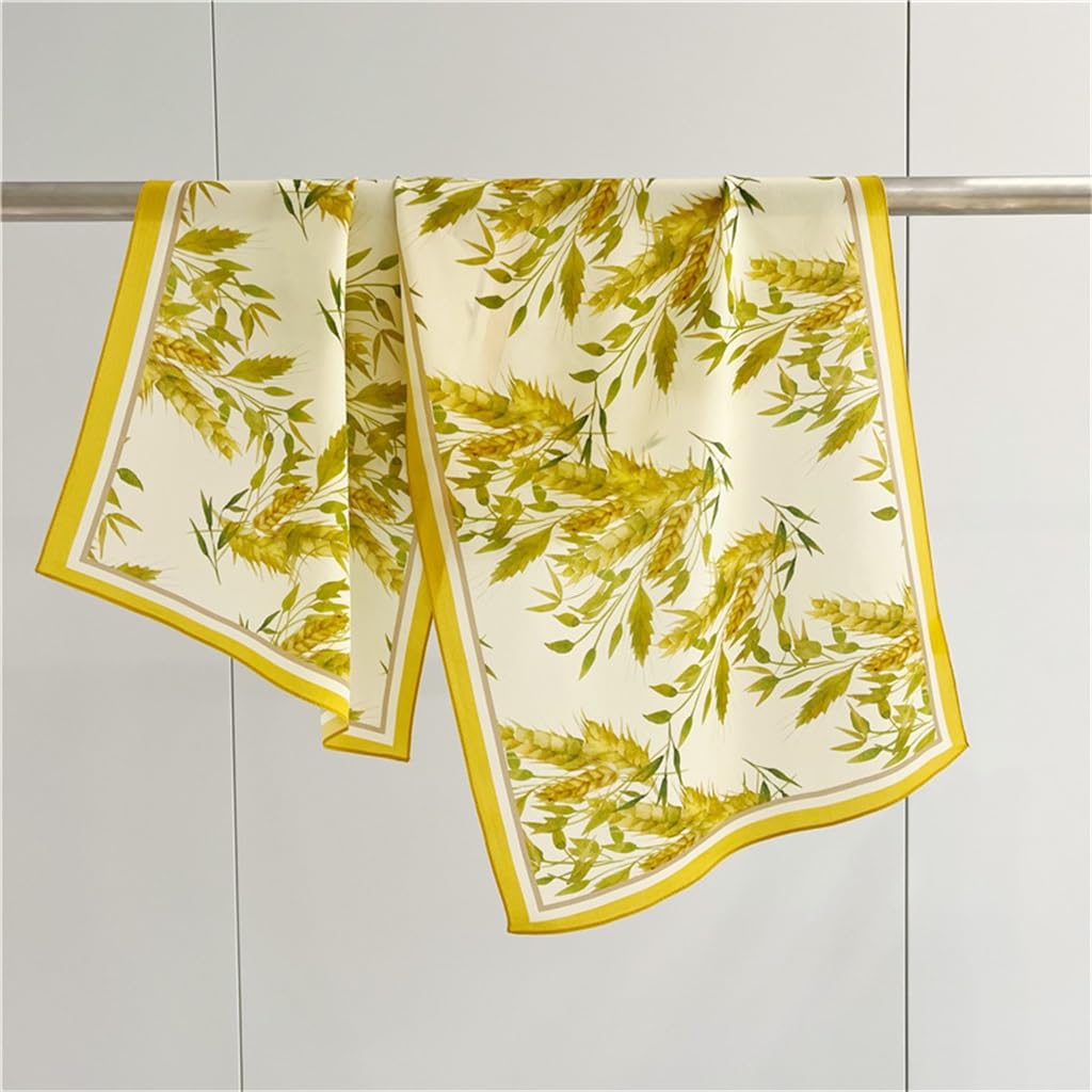 Soie Crêpe de Chine Foulard en Soie Écharpe Polyvalente for Femme Mince Étroit Long Châle Usage