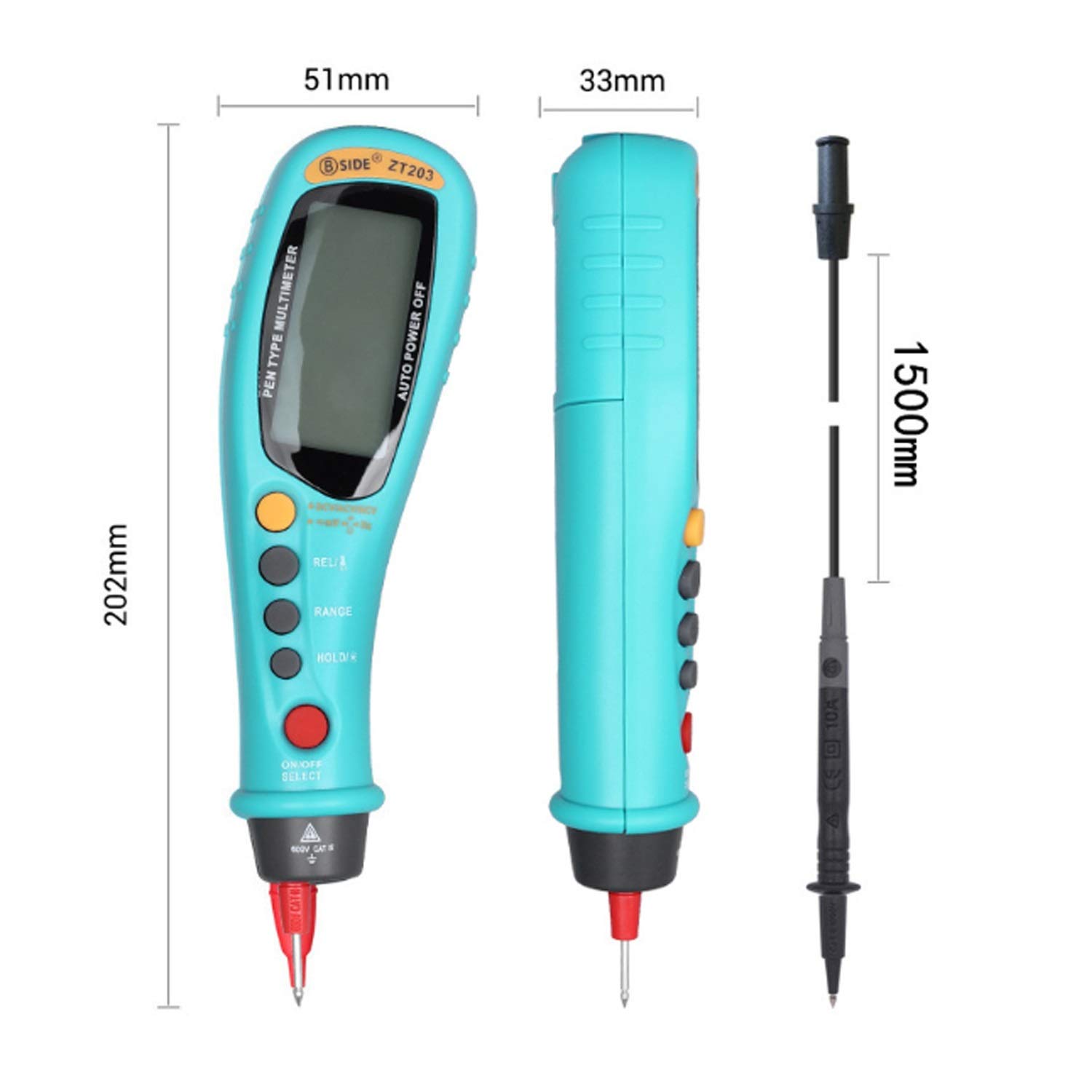 ZT203 Handheld LCD Digital Multimetr Ammomater Voltmeter Ohmmeter Do użytku laboratoryjnego