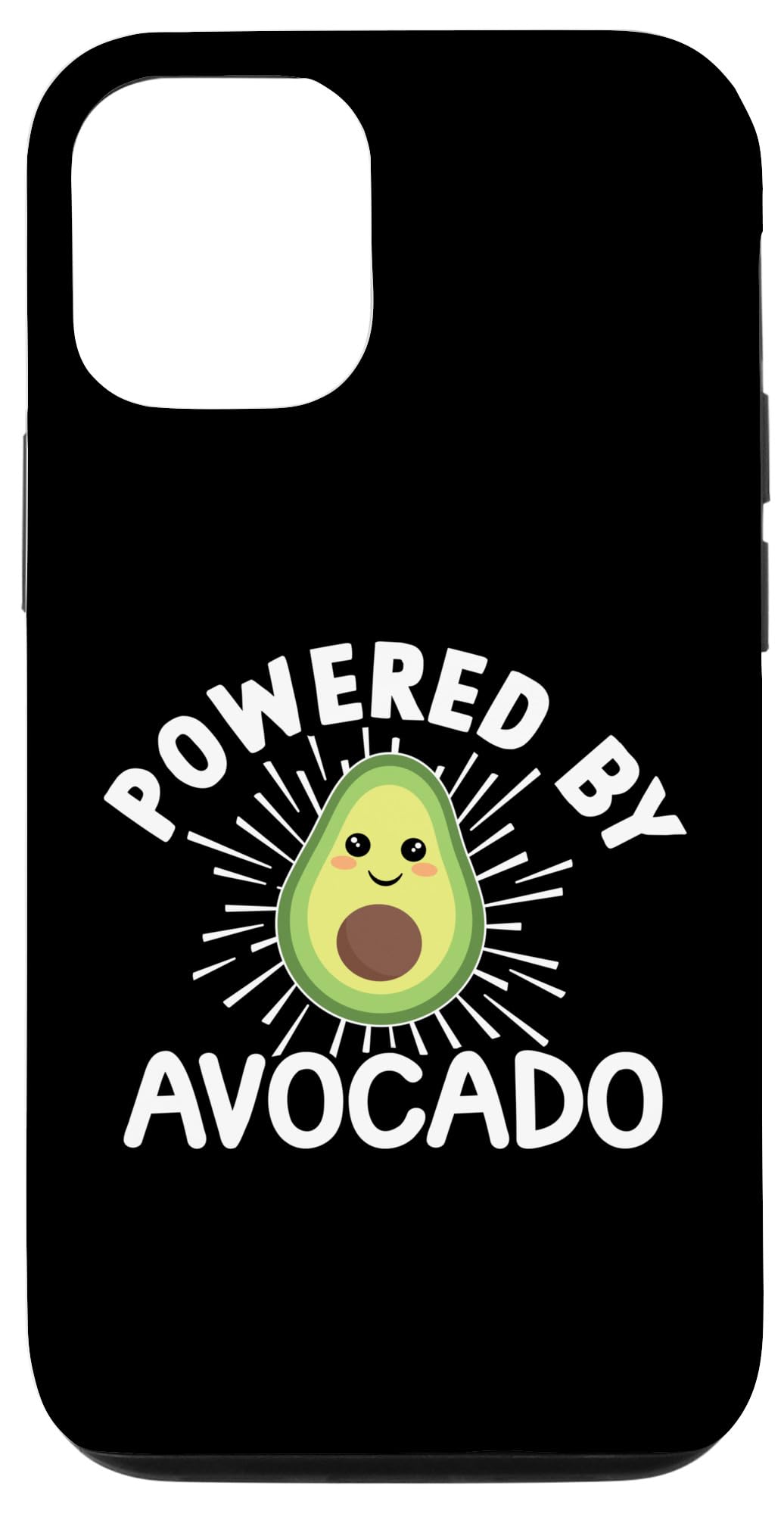 iPhone 14 Powered By Avocado Funny Avocado lovers Vegan Case