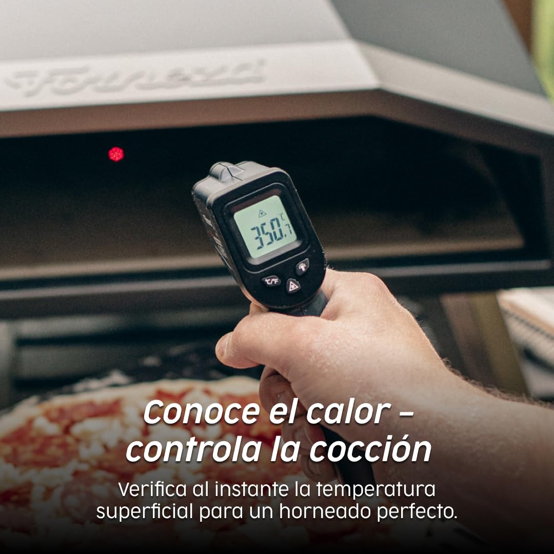 Termómetro infrarrojo I medidor de temperatura digital hasta 550 °C (1022 °F) I Fácil manejo Termómetro infrarrojo láser IR sin contacto para cocinar, pizza, horno, asar, industria