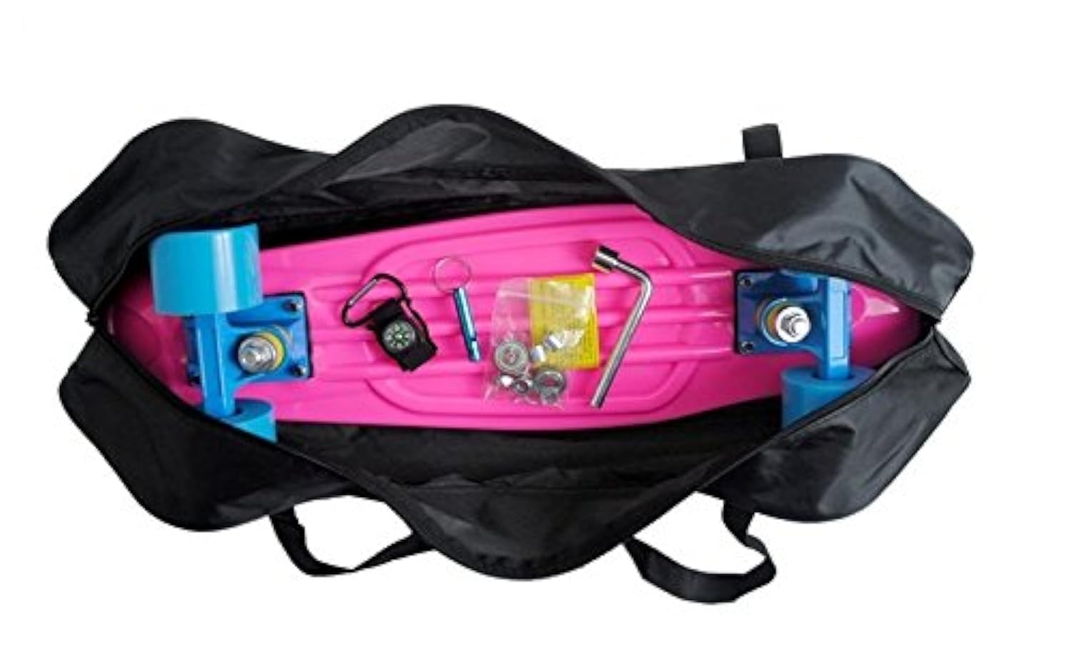 Cooplay 22" Black Penny Banana Skateboard Carry Bag Handbag Backpack Straps with No Skateboard