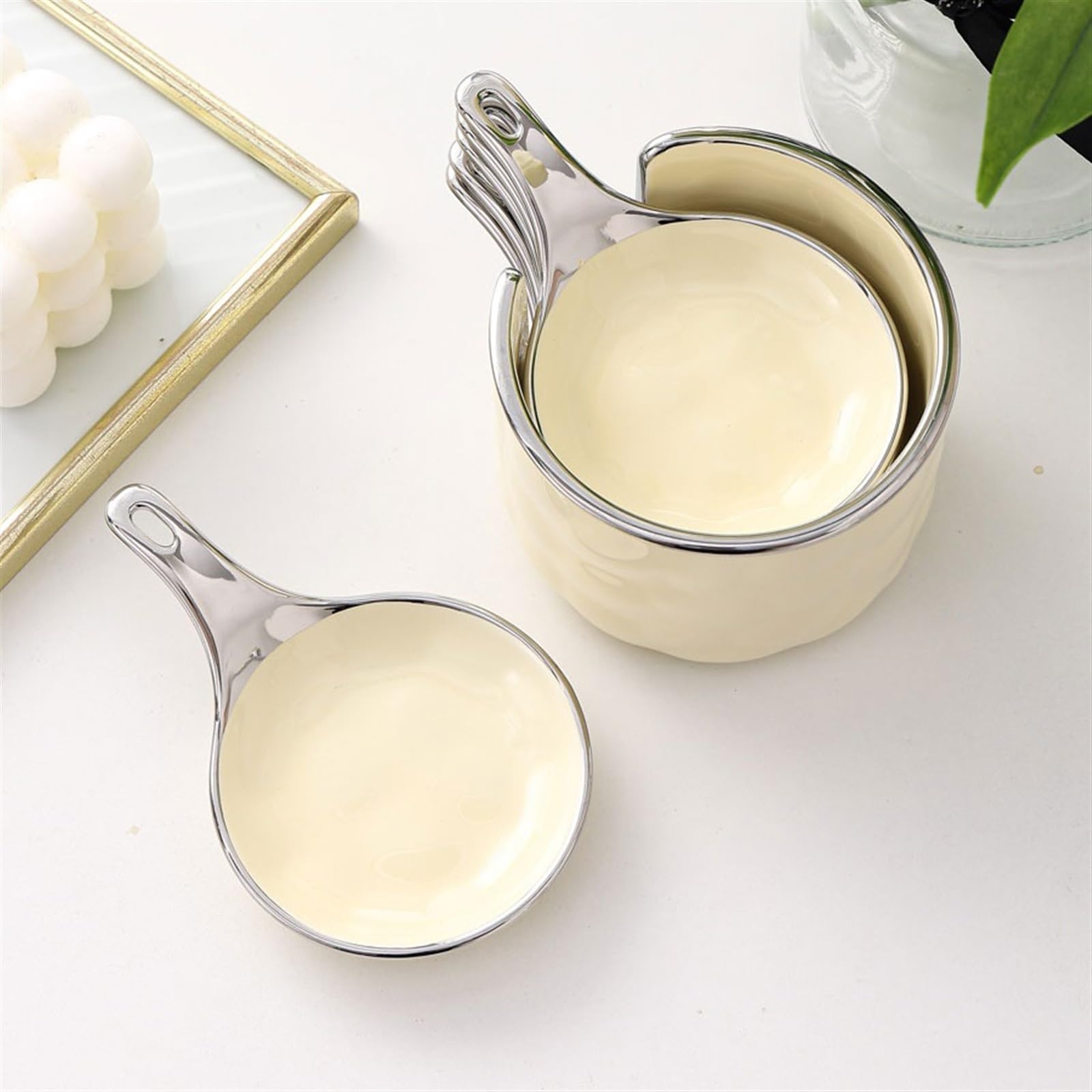 Ciotoline da Snack Piatto for aceto for uso domestico Piatto caldo Ciotola for immersione Piatto for snack in ceramica fine Insalatiera con secchio for la conservazione Piatti Snack Ceramica