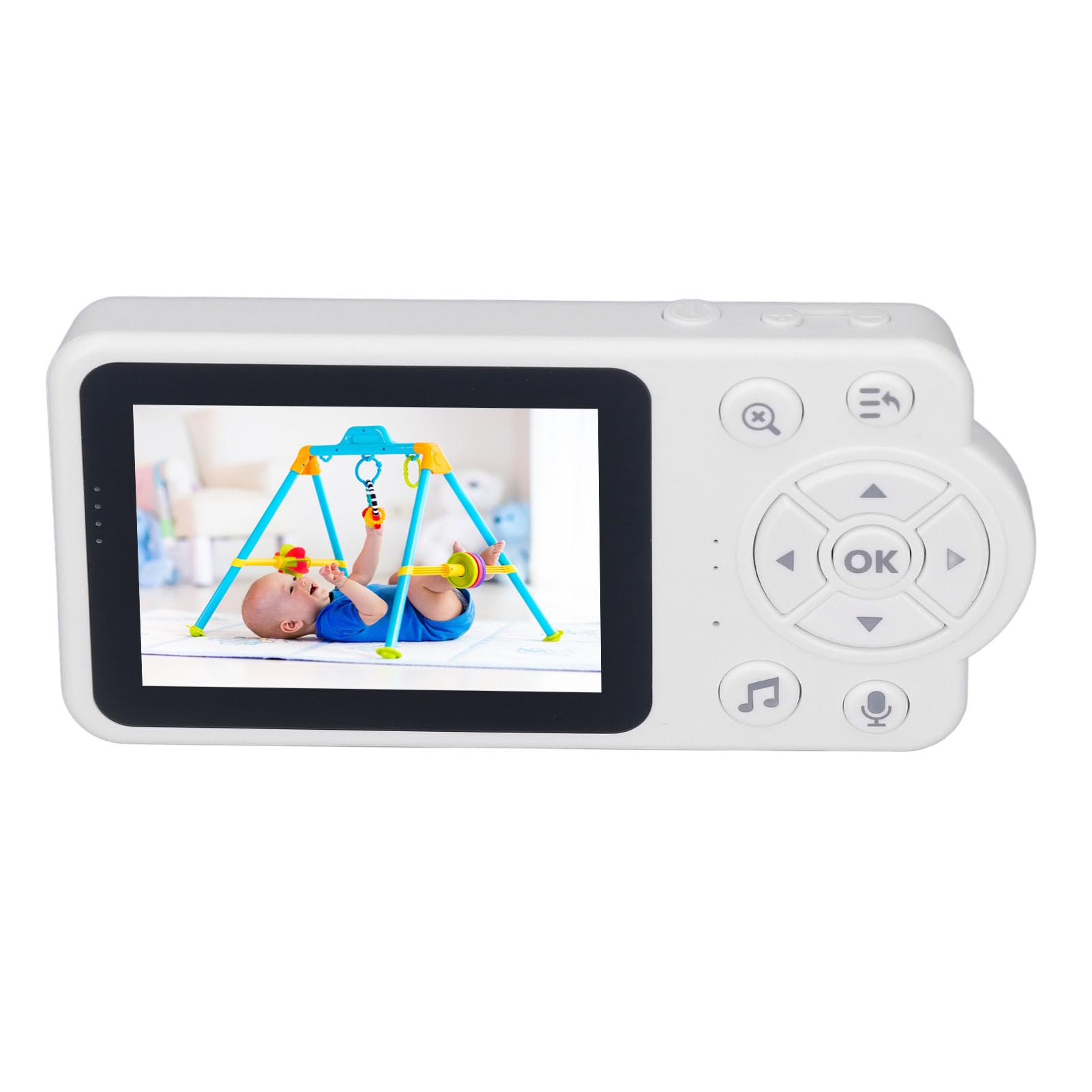 Monitor Inalámbrico para Bebés, Monitor Inalámbrico para Bebés con Vídeo de 100-240 V, Detección de Llanto, Pantalla LCD de 2,8 Pulgadas, Luz Nocturna, Monitoreo Las 24 Horas