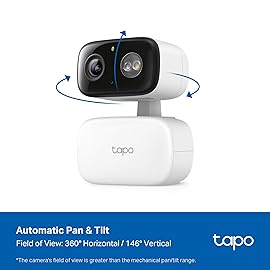 Tapo 1080p Pan/Tilt Indoor/Outdoor Security Camera - Free Person/Baby Cry Detect & Motion Track, 360 View, Color Night Vision, SD/Cloud Storage, Works w/Alexa & Google Home HybridCam 360