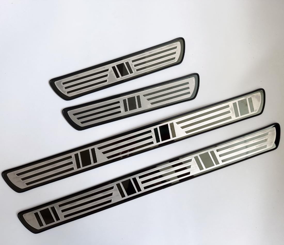 4 Pcs Stainless Steel Car Door Sills Protector Suitable for Subaru Crosstrek/Impreza 2018-2022 2023, Door Sill Anti-Scuff Protectors Welcome Pedal Protectors