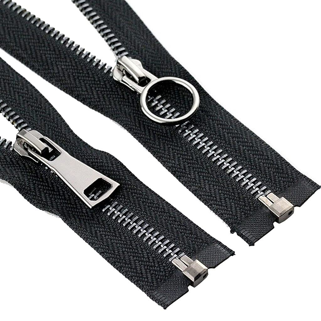 cerniere, cerniera di ricambio Two Way Zip，Zip for Jacket，Open zipper，Open-Ended Zip Fasteners,Coil Zippers，No. 5 Black Waterproof Zipper， Invisible Nylon Zipper， for Sewing Jacket Black Sleeping Bag