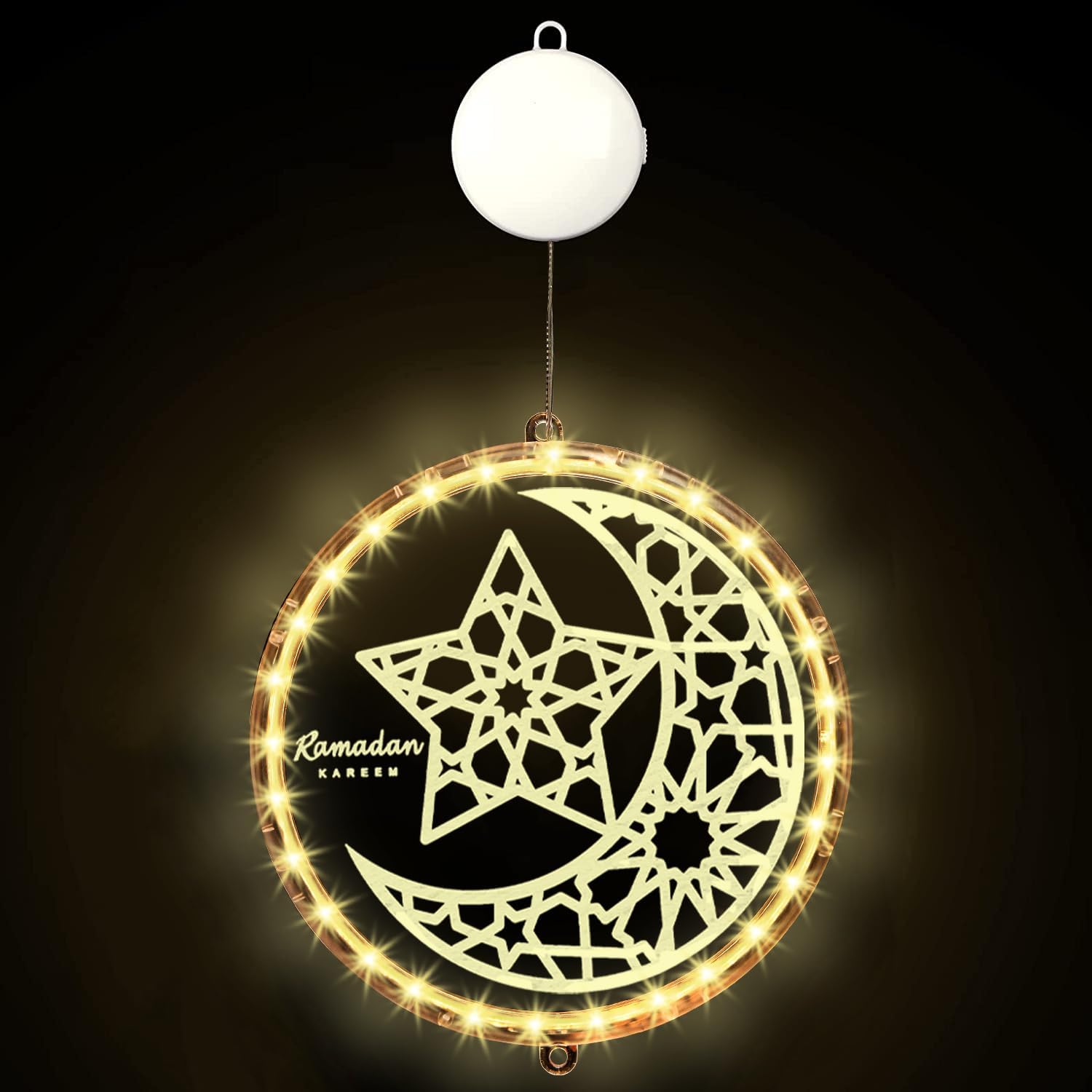 NOJGAC Ramadan Window Lights Decoration, Ramadan Decoration Window Lights with Portable Suction Cup - Image 2