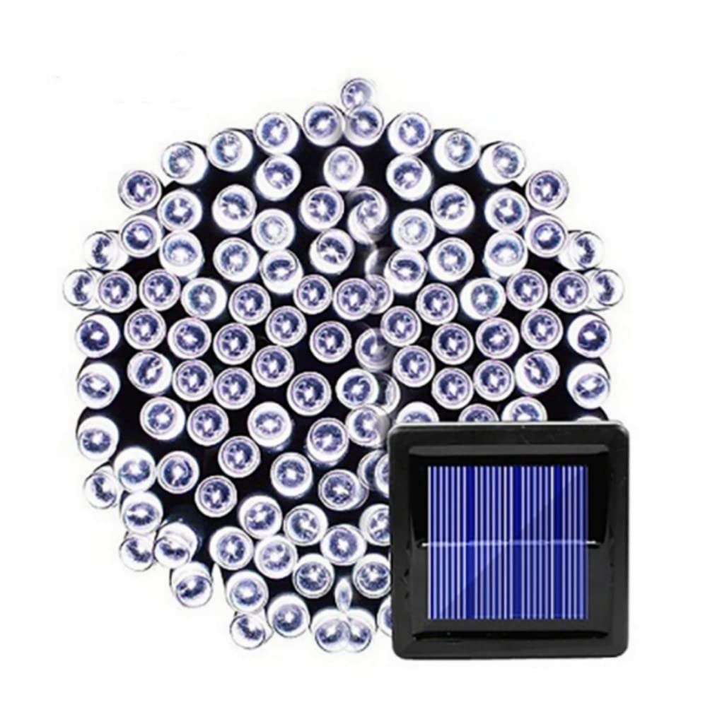 ansu 100/200pcs LEDs String Solar Light Garden Outdoor Xmas Party Fairy Tree Decor Lamp (Blue,100 LEDs/12m)