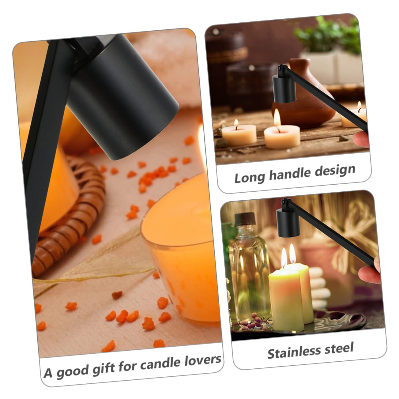 ORFOFE Stoppino Candele Spegni Stoppino Vassoio Accessori Candele Stoppini Kit
