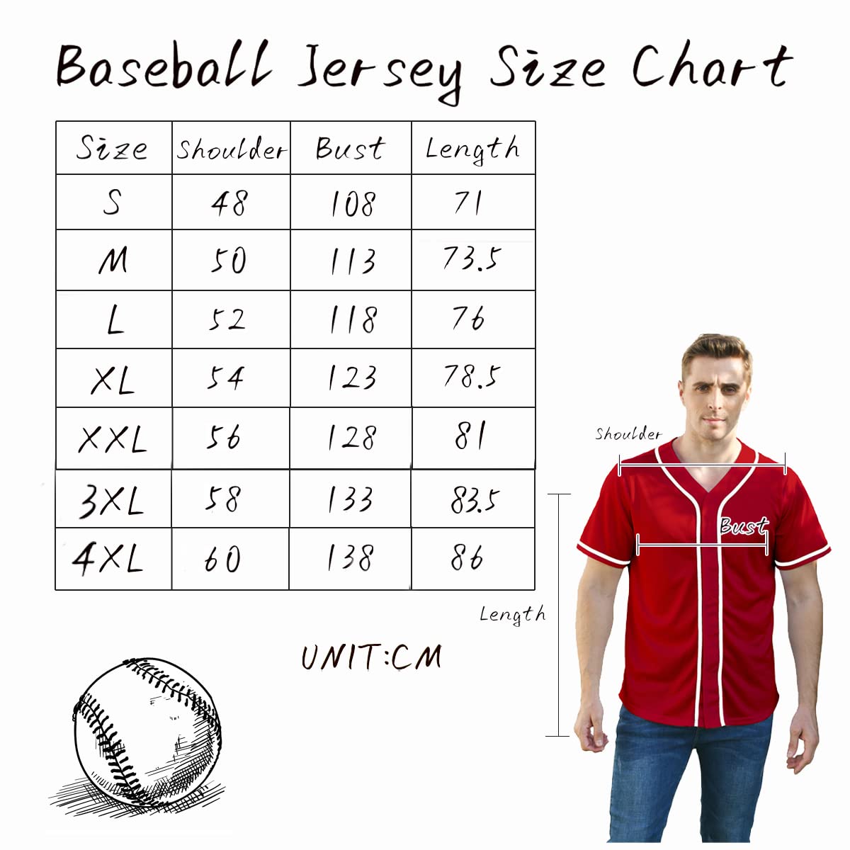 Mowbeat Men Baseball Jersey Button Down Shirts Sports Uniform Jersey Striped T-Shirt Active Short Sleeve Tee Team Clothing Red