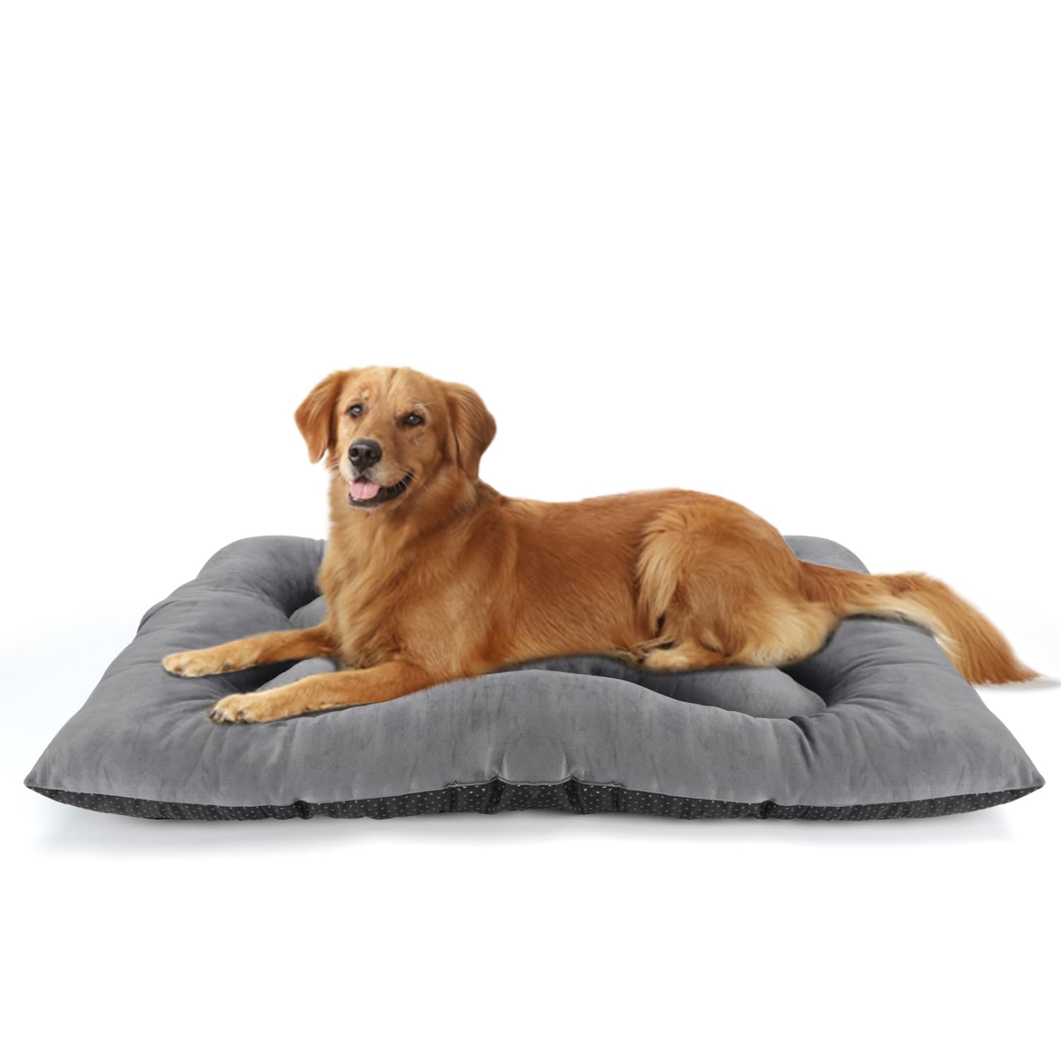 Nobleza Cama para Perro Grande, Colchoneta para Perros, Cojín Suave para Perros, Colchón Perro Grande Lavable Antideslizante, 130x100x13cm, Gris Claro