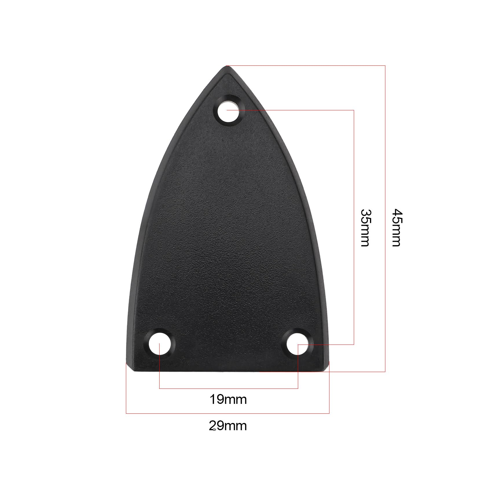 LT Easiyl 3 Sets Guitar Adjustment Rod Cover 3 Holes Triangle Plastic Truss Rod Covers for Acoustic-Electric Guitar Acoustic Guitar Bass Guitar 45x29mm Black - Image 4