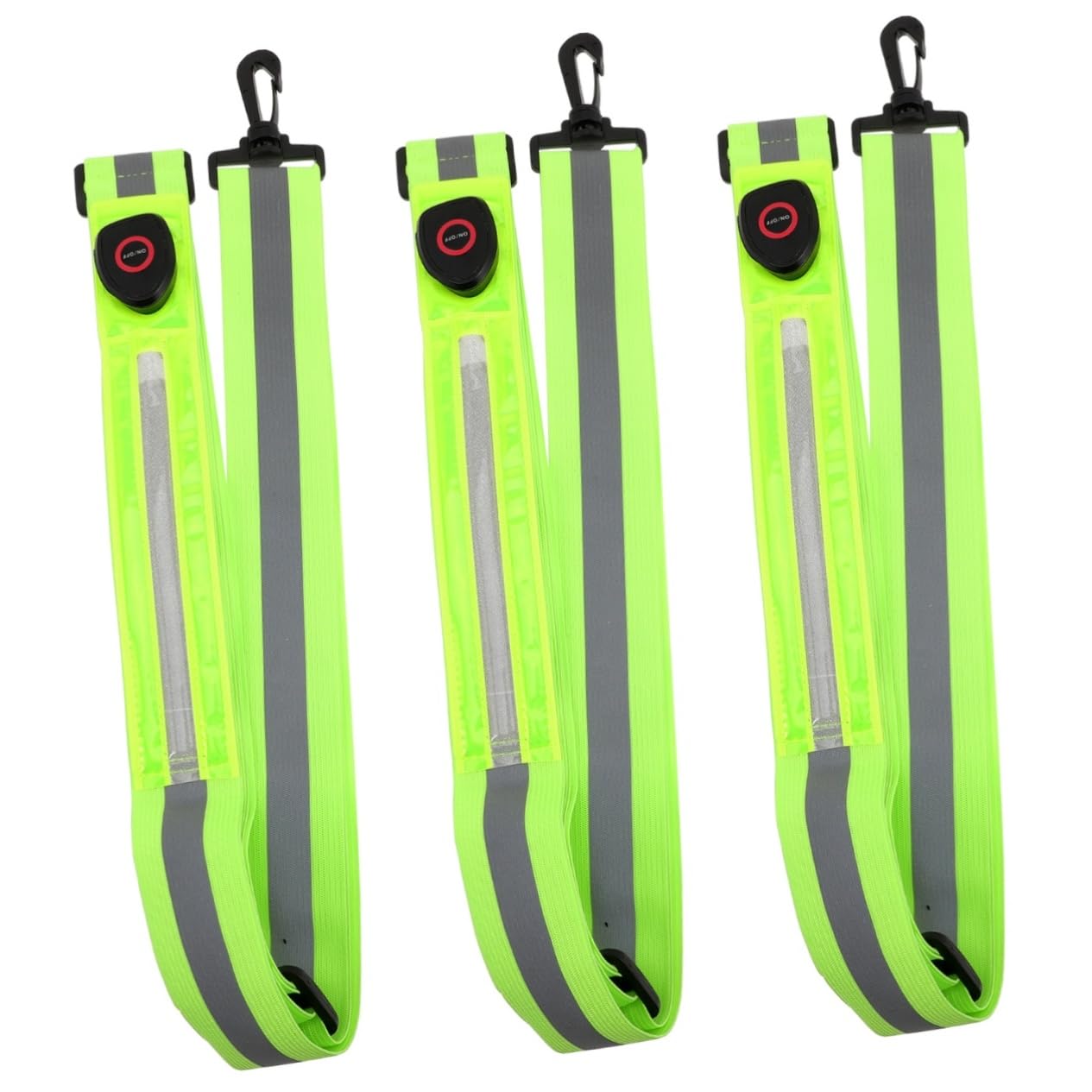 TOYANDONA Ceinture Réfléchissante pour La Course Nocturne Lumières LED Ceinture Lumineuse Bandes De Vélo Néon Sécurité Extérieure Bandes Réfléchissantes Bracelets Bande