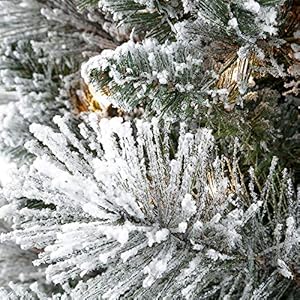 Puleointernational65footprelitflockedportlandpinepencilartificialchristmastreewith300ullistedclearlights Urban Country Home Decor Puleo international 65 foot pre lit flocked portland pine pencil artificial christmas tree with 300 ul listed clear lights urban country home decor