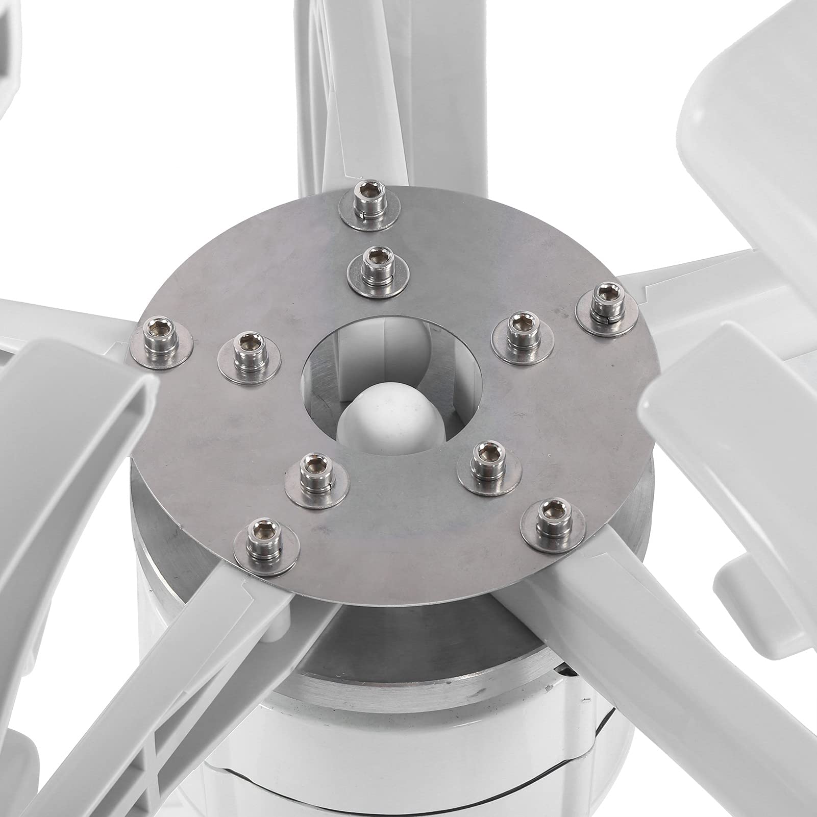 Garosa Kit di Eoliche a 5 Pale da 100 W Generatore di Energia Eolica per Barche Ricarica con Bassa velocità di Avvio 2 M/s Corpo in Acciaio Legato Bianco per Cabine di Barche (12V)