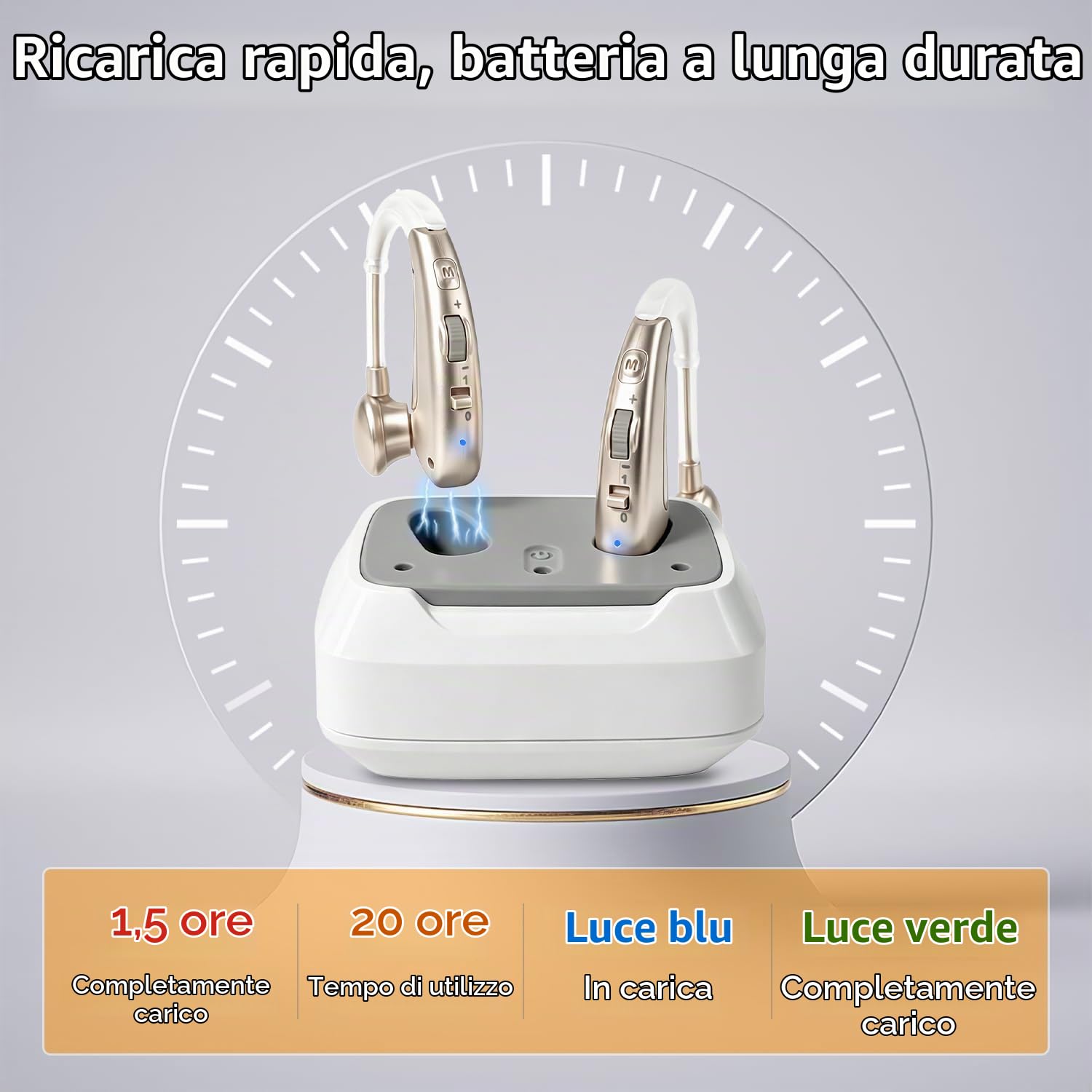 Dispositivi sonori ricaricabili con custodia di ricarica, 4 modalità, Lunga durata della batteria e cancellazione intelligente del rumore,vestibilità comoda/sound devices