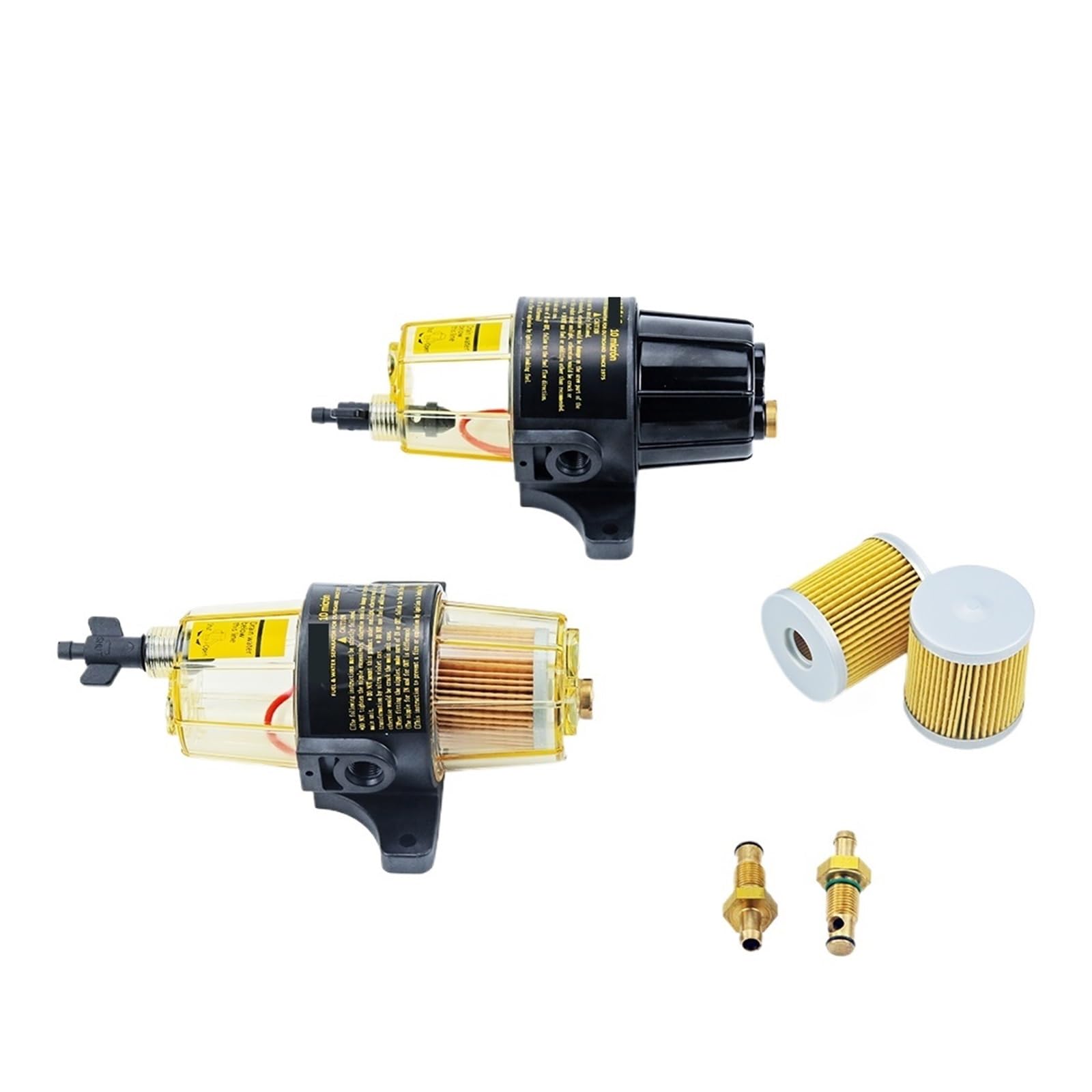 Fuel Filter Water Gasoline Engine Outboard Engine UF-10K Separator Assembly with 2 Extra Filter Elements Yacht(Type 2)