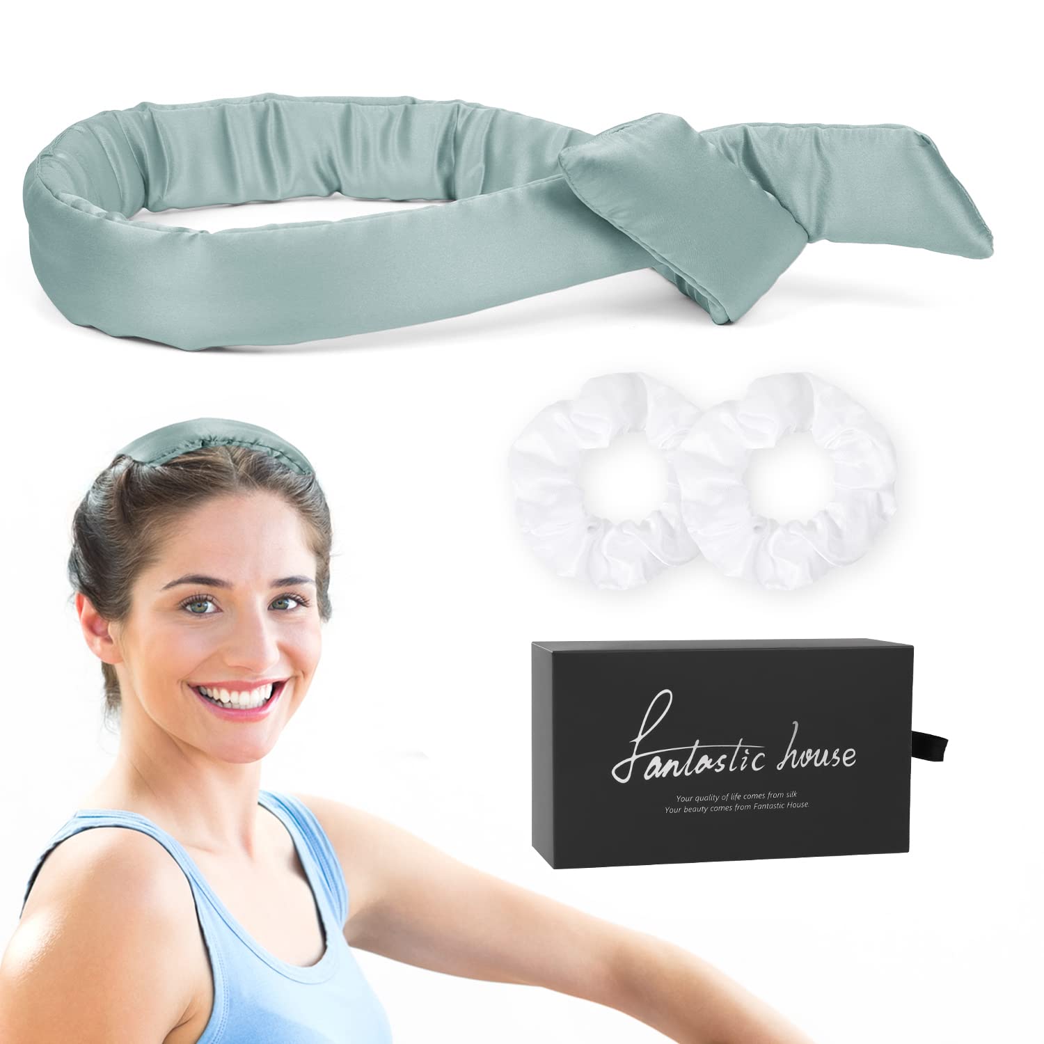 Silk Heatless Hair Curler，Mulberry Silk Overnight Heatless