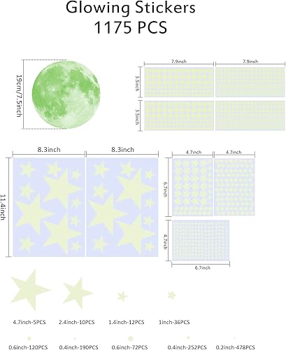 Miniatura 9 de Calcomanías de pared con peces del océano que brillan en la oscuridad calcomanías de pared bajo el mar calcomanías luminosas de animales de la vida