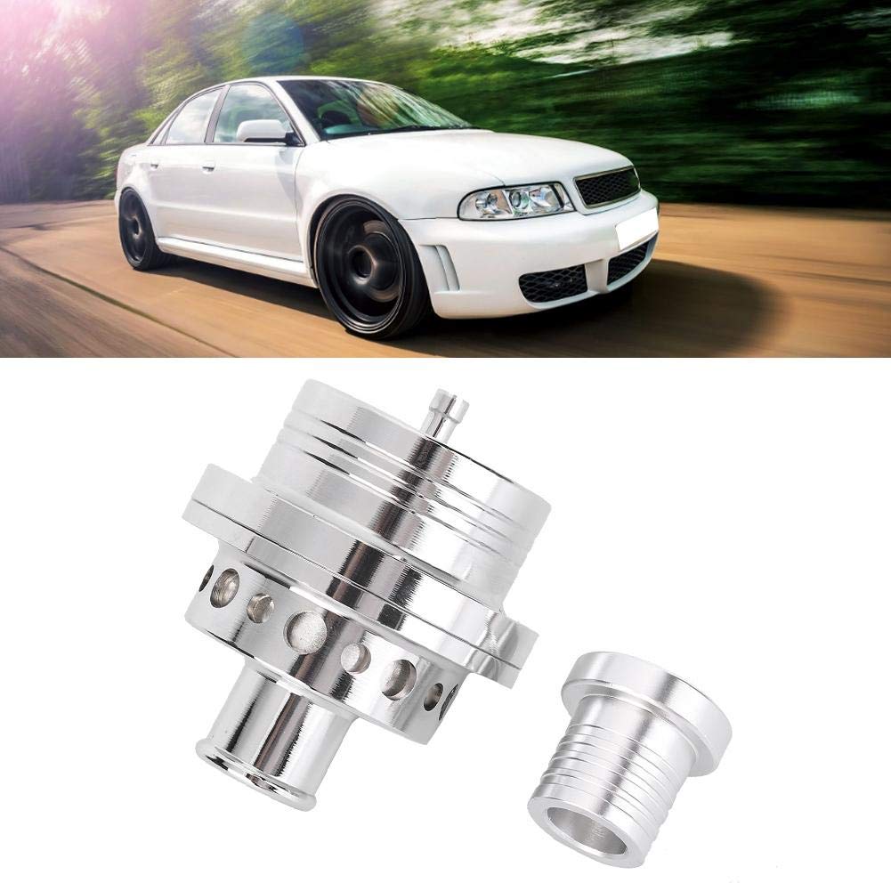 Qiilu Valvola di Soffiaggio Turbo BOV Sound Simulator Kit per A4/B5 Argento