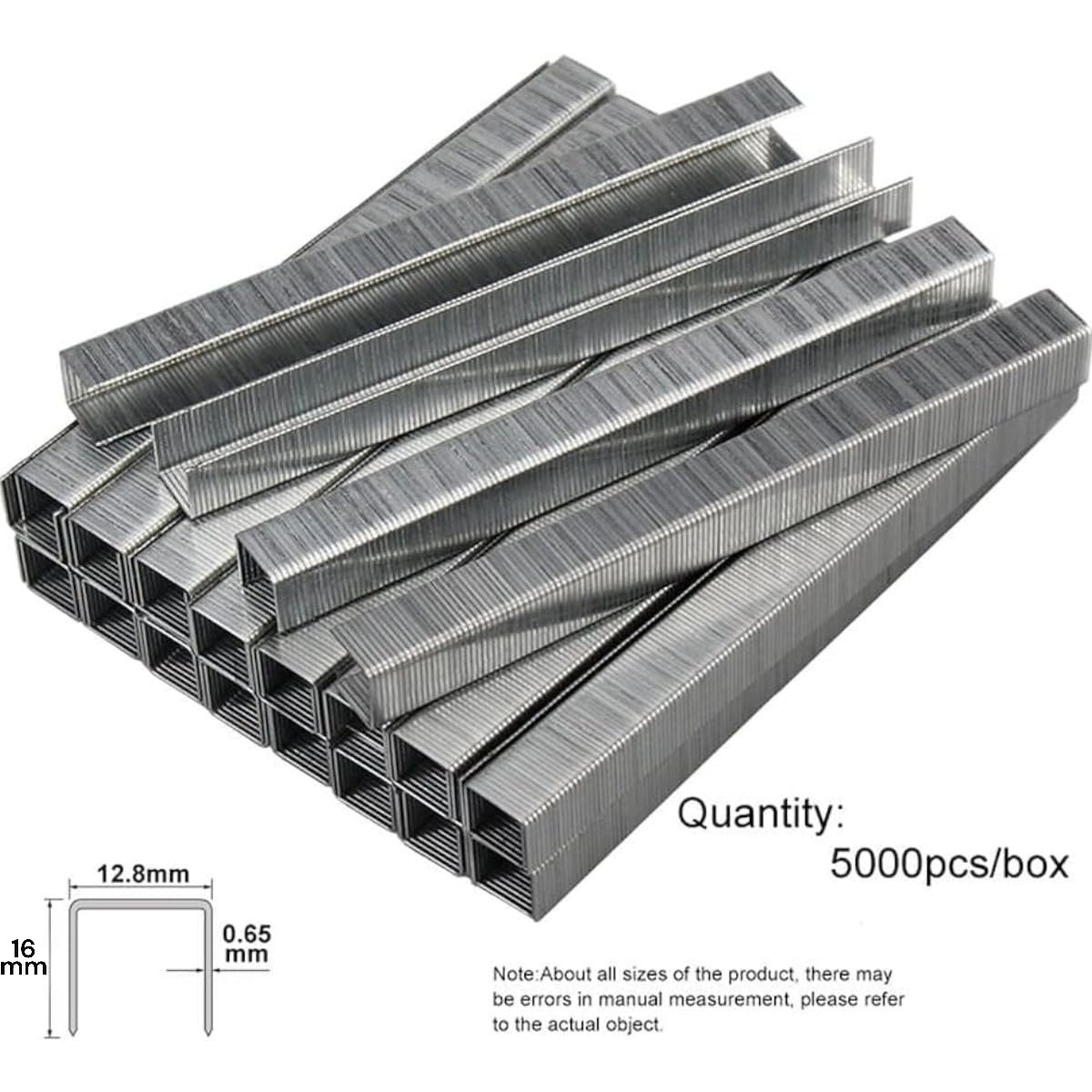 Topolenashop 5000 Spille Serie 80 per Spillatrici Pneumatiche 12,8 x 16 mm – Graffe in Acciaio Galvanizzato per Tappezzeria, Legno, Tessuti, Imbottiture e Falegnameria | 8016