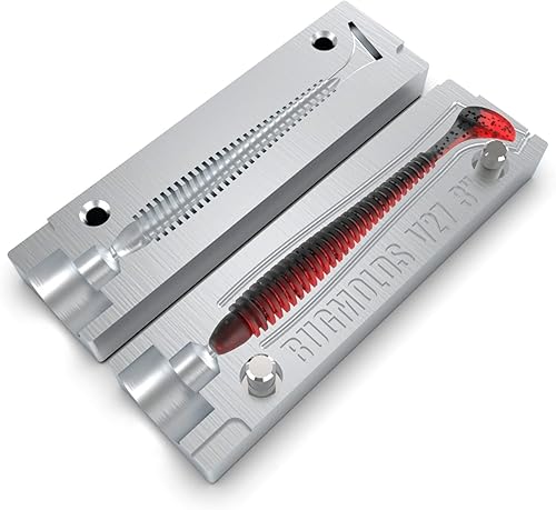 Miniatura 1 de Molde de señuelo de plástico suave de inyección de aluminio para pesca de impacto cola de paleta de natación cavidad única