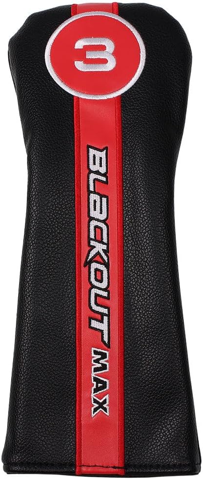 Powerbilt TPS Blackout Max Fairway Woods, 3/5/7 Men's Right Handed Regular Flex Black/Red