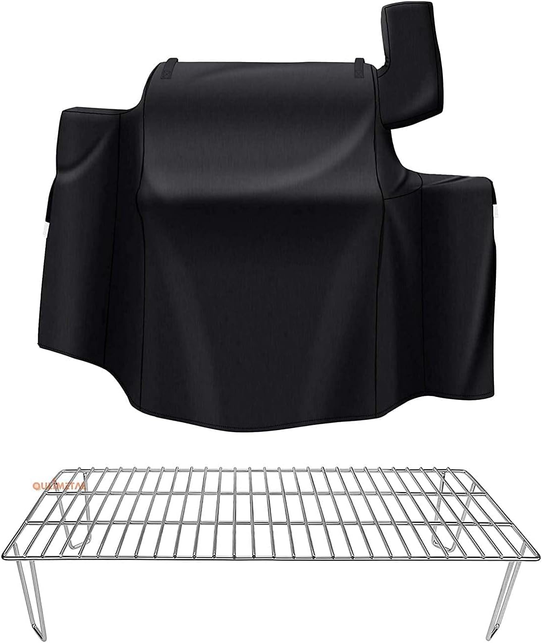 QuliMetal Grill Cover and Warming Rack for Green Mountain Grills GMG Daniel Boone Prime