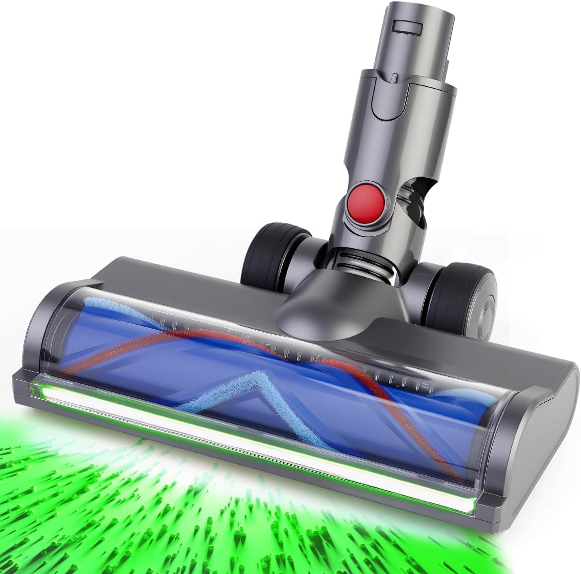 Brosse de Rechange pour aspirateur pour Dyson V6 Animal, V6 Fluffy, DC58, DC59, DC61, DC62, DC74 Brosse de Rechange Flexible et Pivotante à 180° avec LED