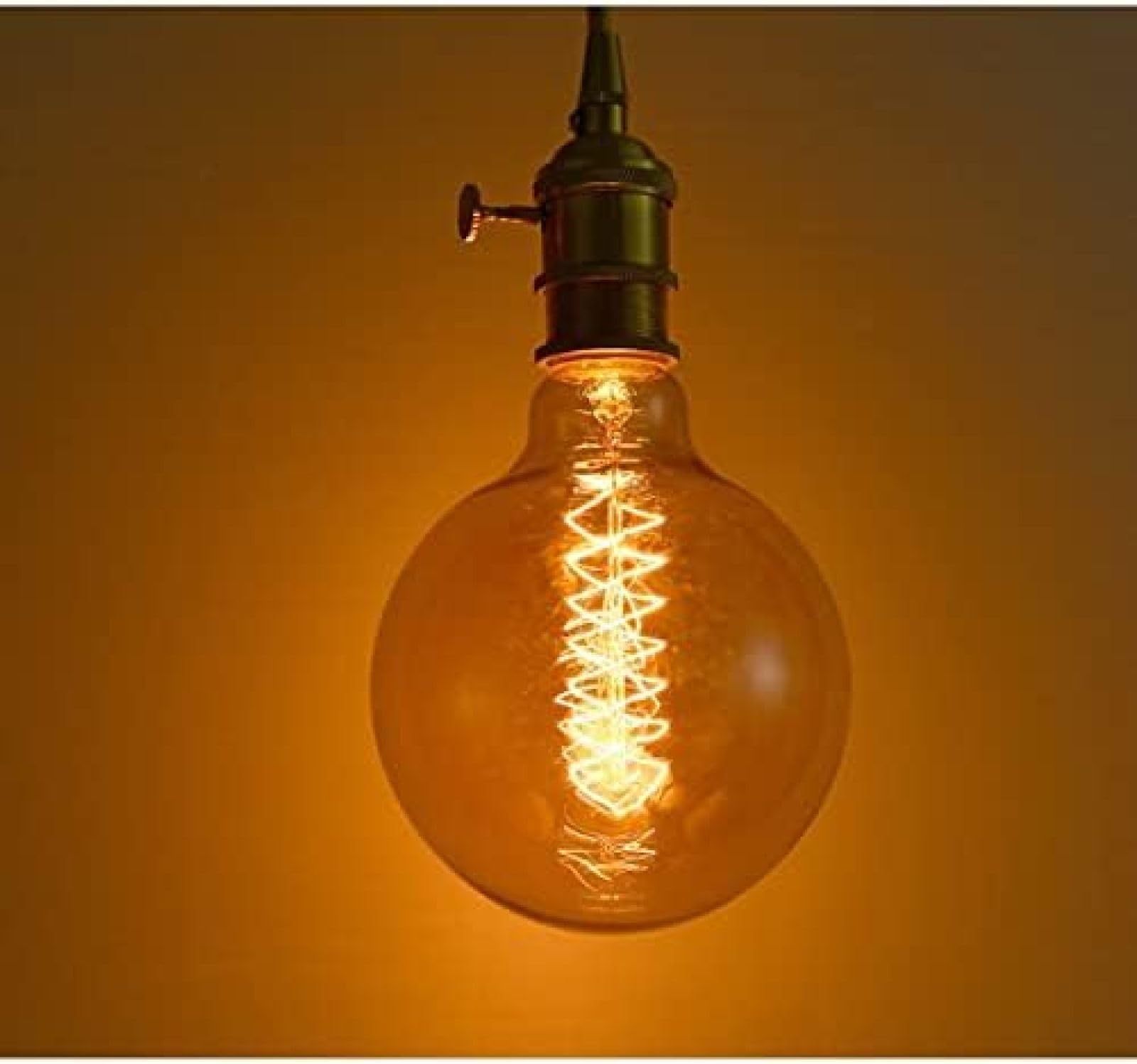 Confezione da 6 lampadine Edison al tungsteno ST64, Lampadina Vintage Edison E27 Standard, Lampadina ambrata Bianca Calda 4W 320LM 2200K, Senza sfarfallio e Non dimmerabile, per Lampada da