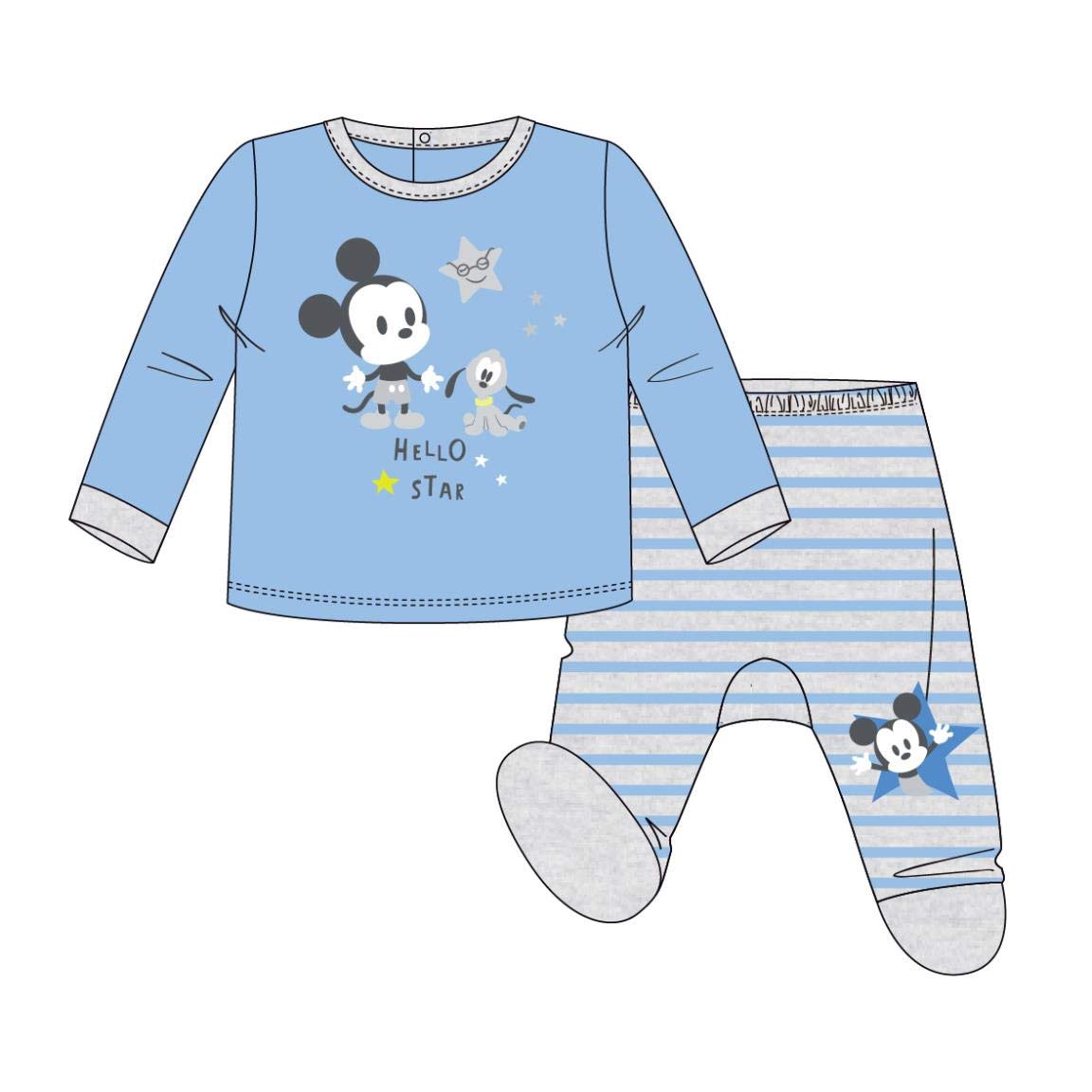 Artesania Śpioszki dla dziewczynek Polaina welurowe Minnie, niebieski (Azul C37), jeden rozmiar (Producent rozmiare: 0 Miesiąc)