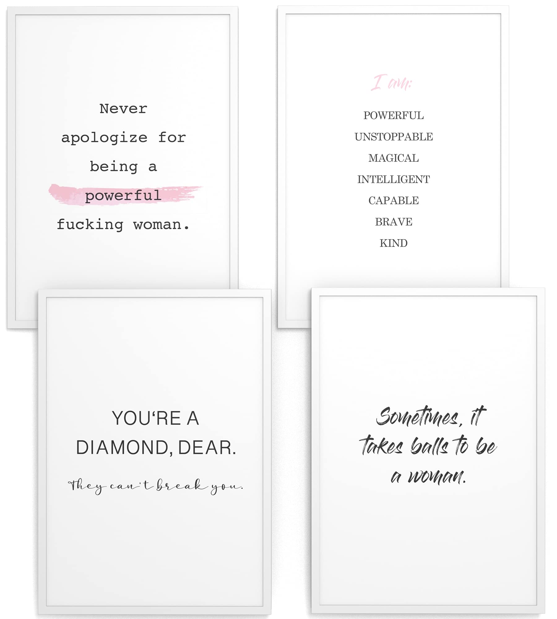 Papierschmiede® Spreuk Poster, set van 4, A4 Ingelijst in een hout lijst (zwart), Motief: Yoga, Typografie Wandplaat woonkamer Papierschmiede® Spreuk Poster, set van 4, A4 Ingelijst in een hout lijst (zwart), Motief: Yoga, Typografie Wandplaat woonkamer
