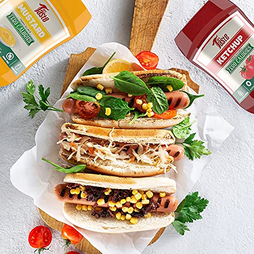 Mrs Taste Sugar Free Mustard, Zero Calories, Zero Sodium, Zero Sugar, High Fiber, Keto Friendly, Paleo Friendly, Condiments And Sauces (12 Oz, Mustard) #TOP3