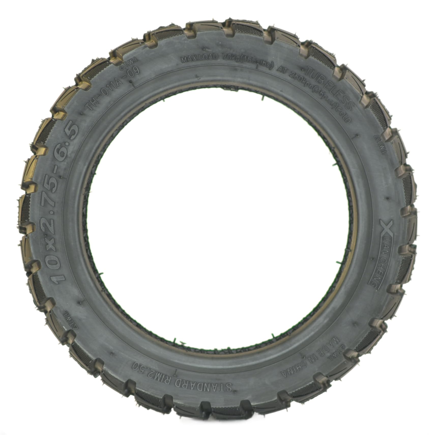 RiuScooter Pneumatico Tubeless Per Monopattini Elettrici, 10x2,75-16,5 cm Compatibile con SmartGyro, Zwheel, UrbanGlide, Kukirin