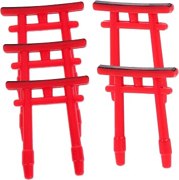 Miniature Japanese Torii Gate 5pcs Japanese Garden Arch Gate for Decor Aquarium Micro Landscape