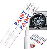 Kit 2 Canetas Reparadora Tira Risco Automóveis Carro Moto Caminhões Pintar e Retocar Pneu Azulejo e Tênis Uso Escolar Marca Texto
