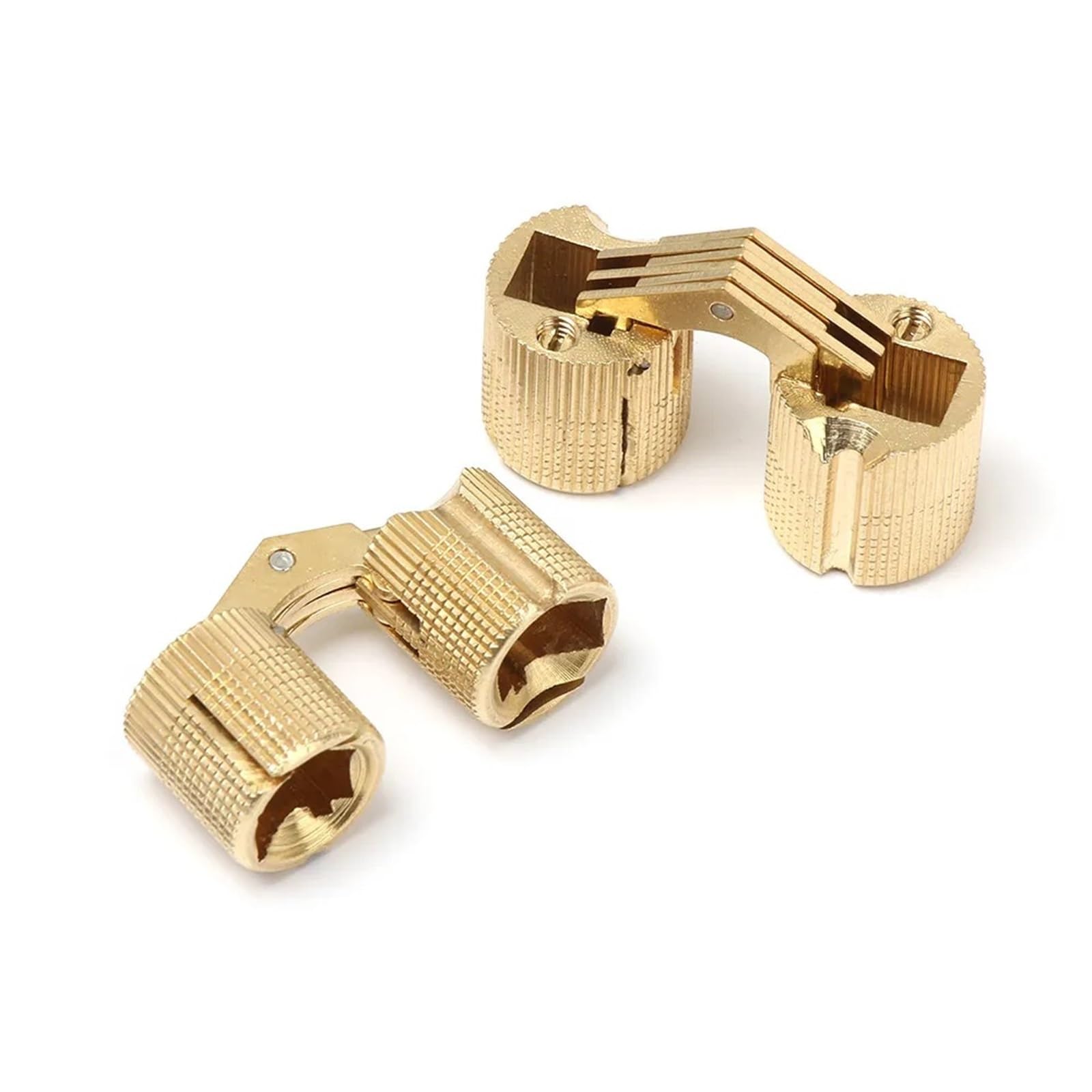 Brass Furniture Hinges 8-18mm Cylindrical Hidden Cabinet Concealed Invisible Door Hinges for Hardware Gift Box Hardware Hinges Hardware Hinges(18mm)