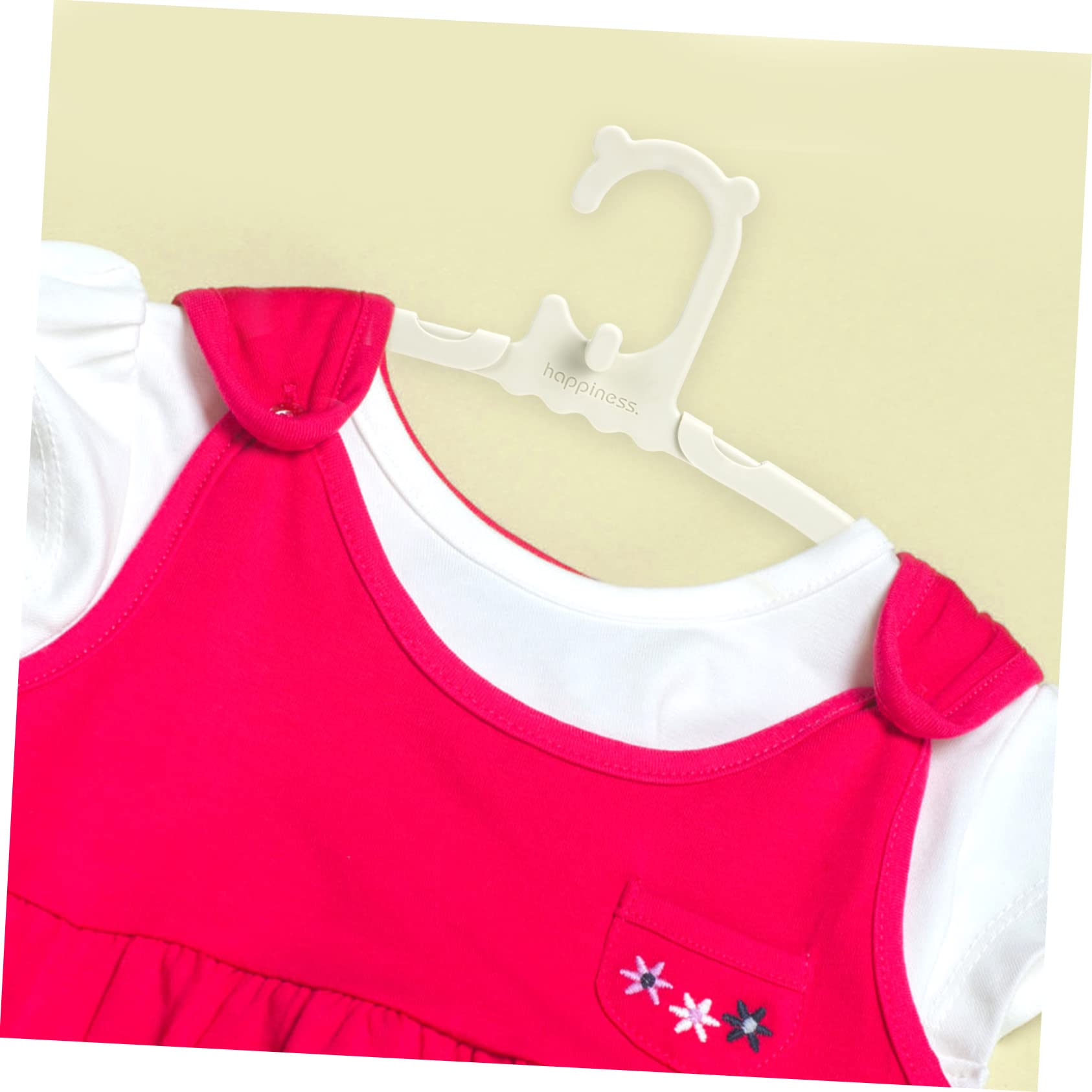 Juego de Perchas Infantiles Retráctiles de Plástico PP Diseño Simple, Ahorra Espacio en Armario y Hogar para Ropa de Niños