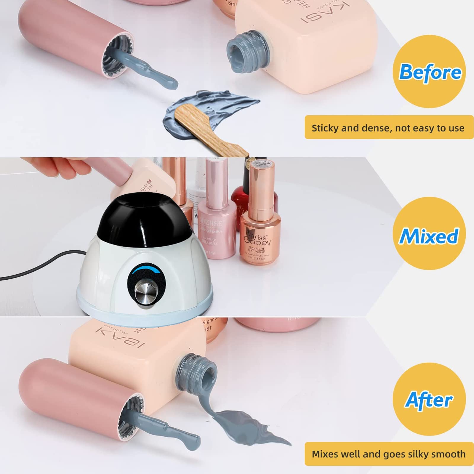 Miscelatore Vortex da Laboratorio, Tubo Vibrante Scientifico da 0-4000 Giri/min, Velocità Regolabile, Con Funzione di Temporizzazione, Miscelazione Rapida, Adatto per Smalto Gel, Adesivo per Ciglia,