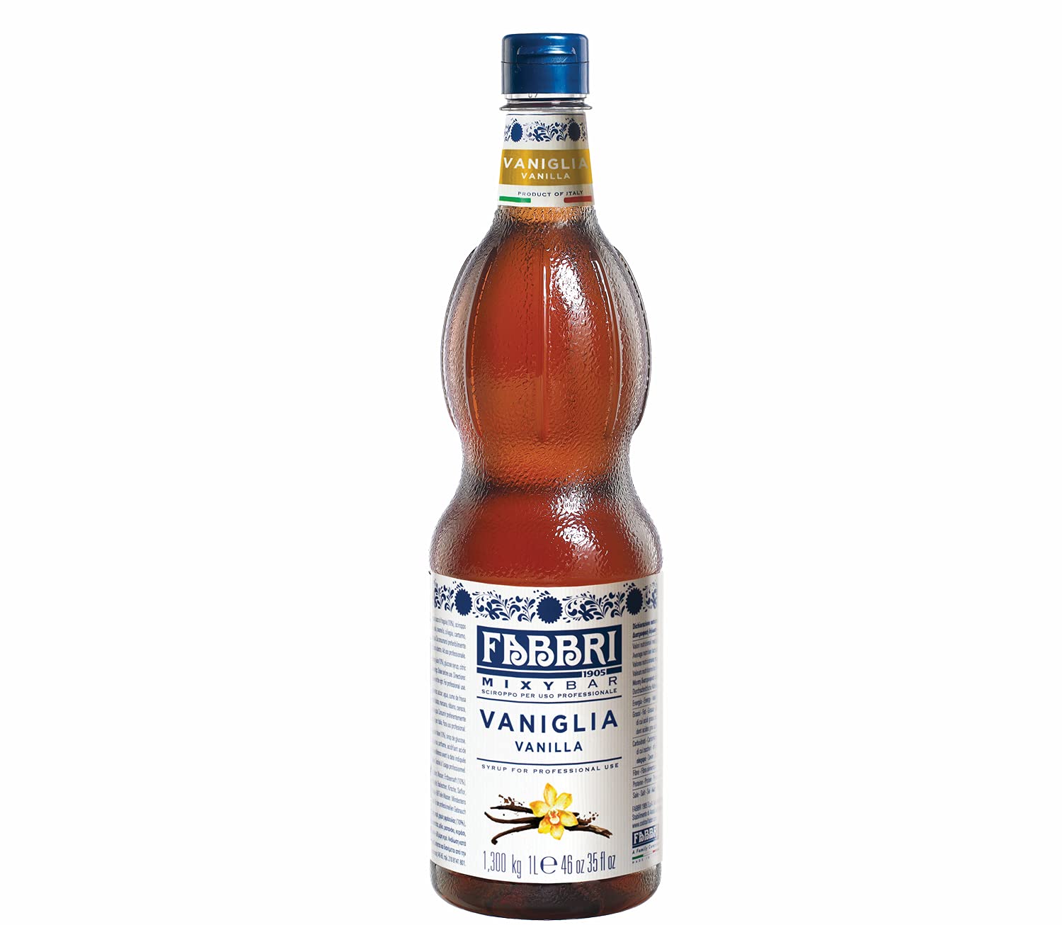 Fabbri Flavoring Syrup, Vanilla, Made in Italy, 33.8 Ounce (1 Liter)