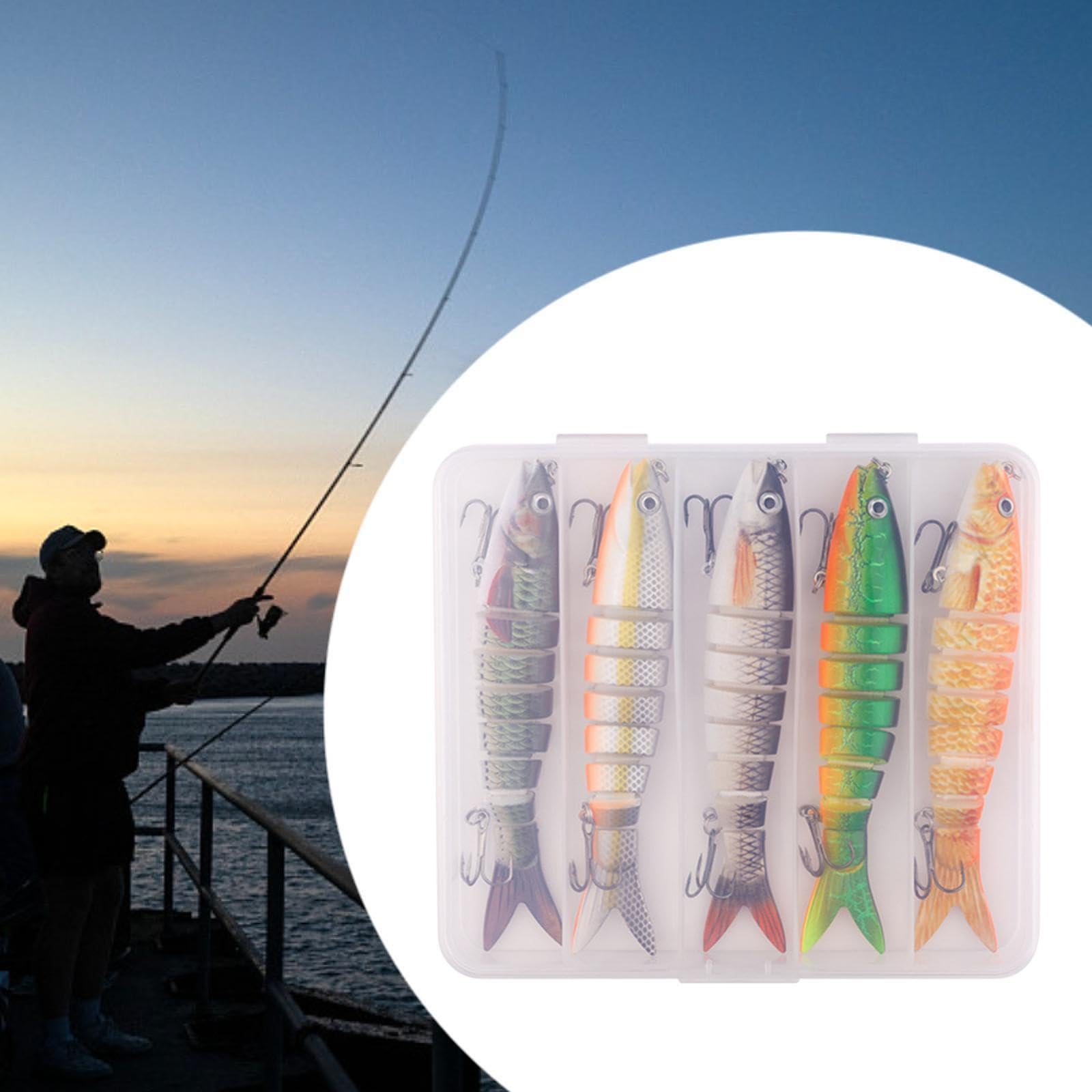 CAQYPVH Swimbaits of Multiple Joints of Fishing for A Slow Sinking Gift, 5pcs